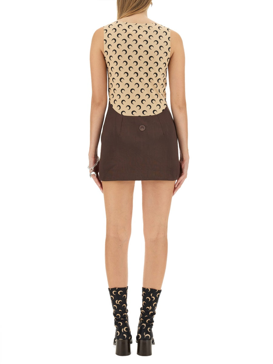 MARINE SERRE Sleek Mini Dress - Slim Fit