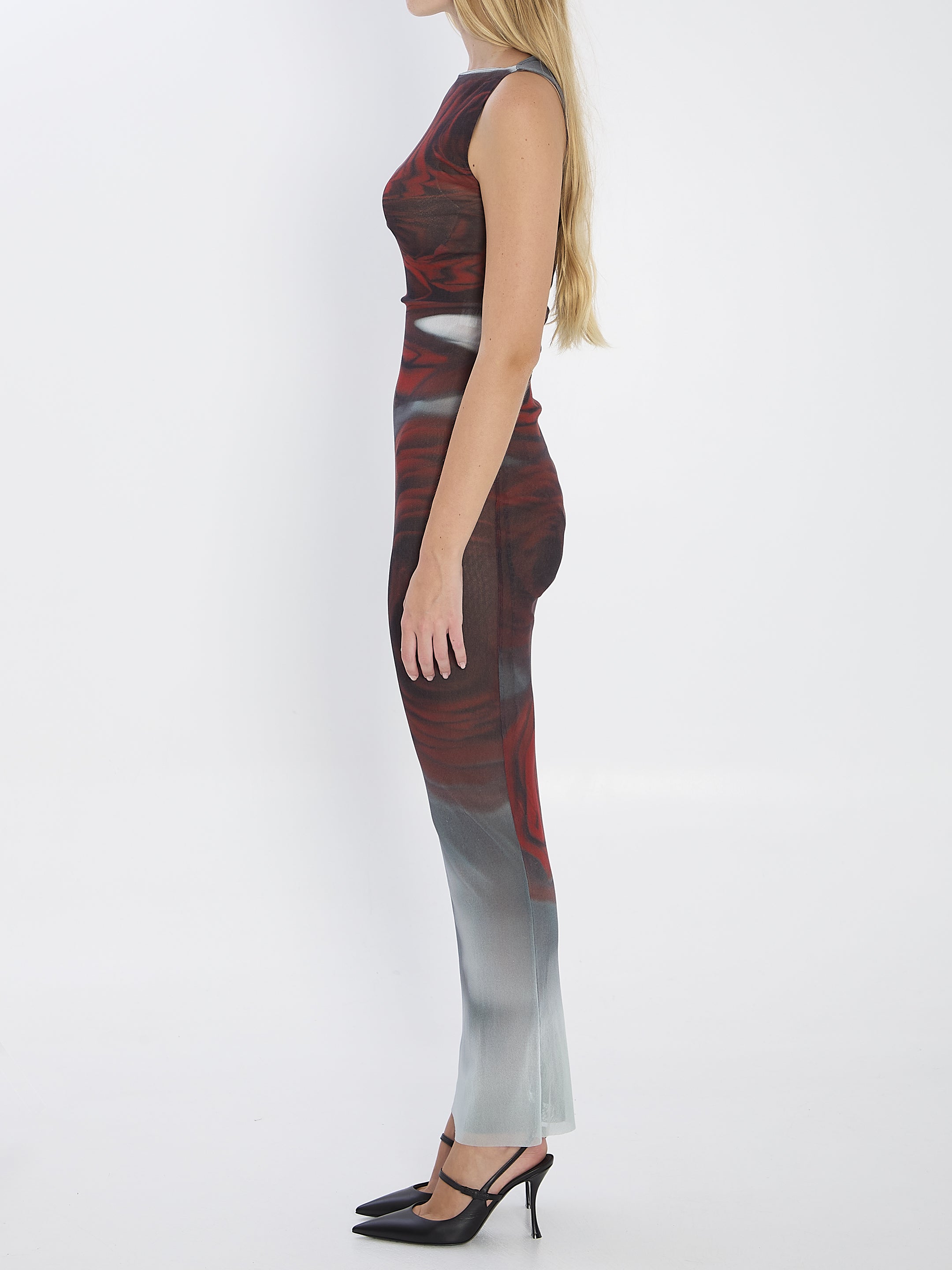 JEAN PAUL GAULTIER Blurry Roses Maxi Dress Size S