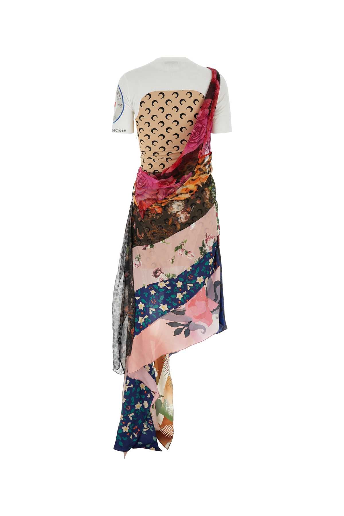 MARINE SERRE Printed Cotton Mini T-Shirt Dress