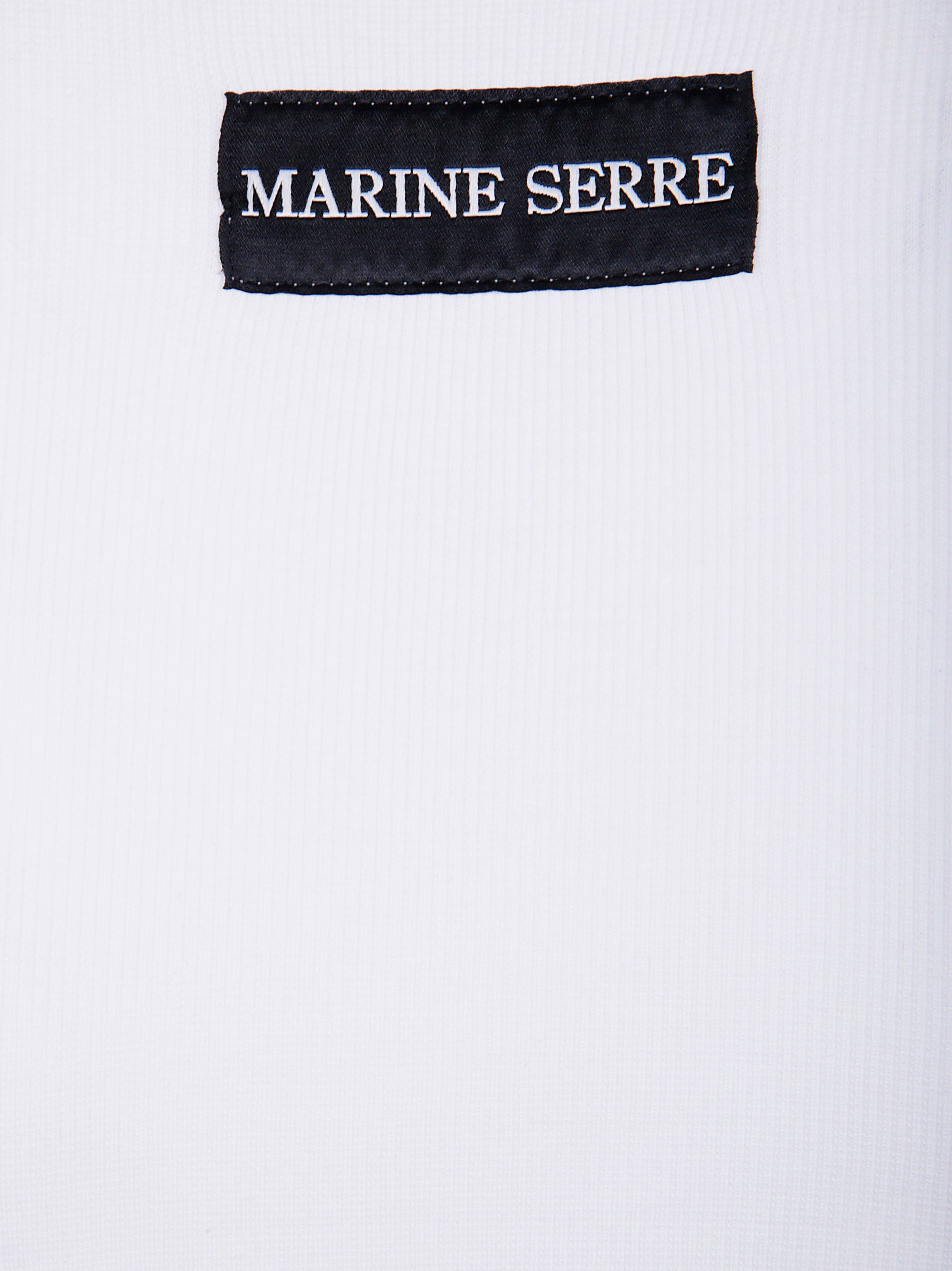 MARINE SERRE Women's Long Sleeve Mini Crewneck Dress with Moon Logo