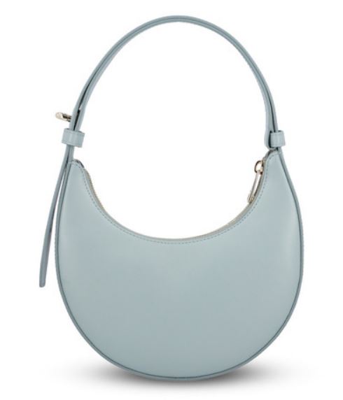 FURLA Curved Shape Leather Handbag with Single Top Handle