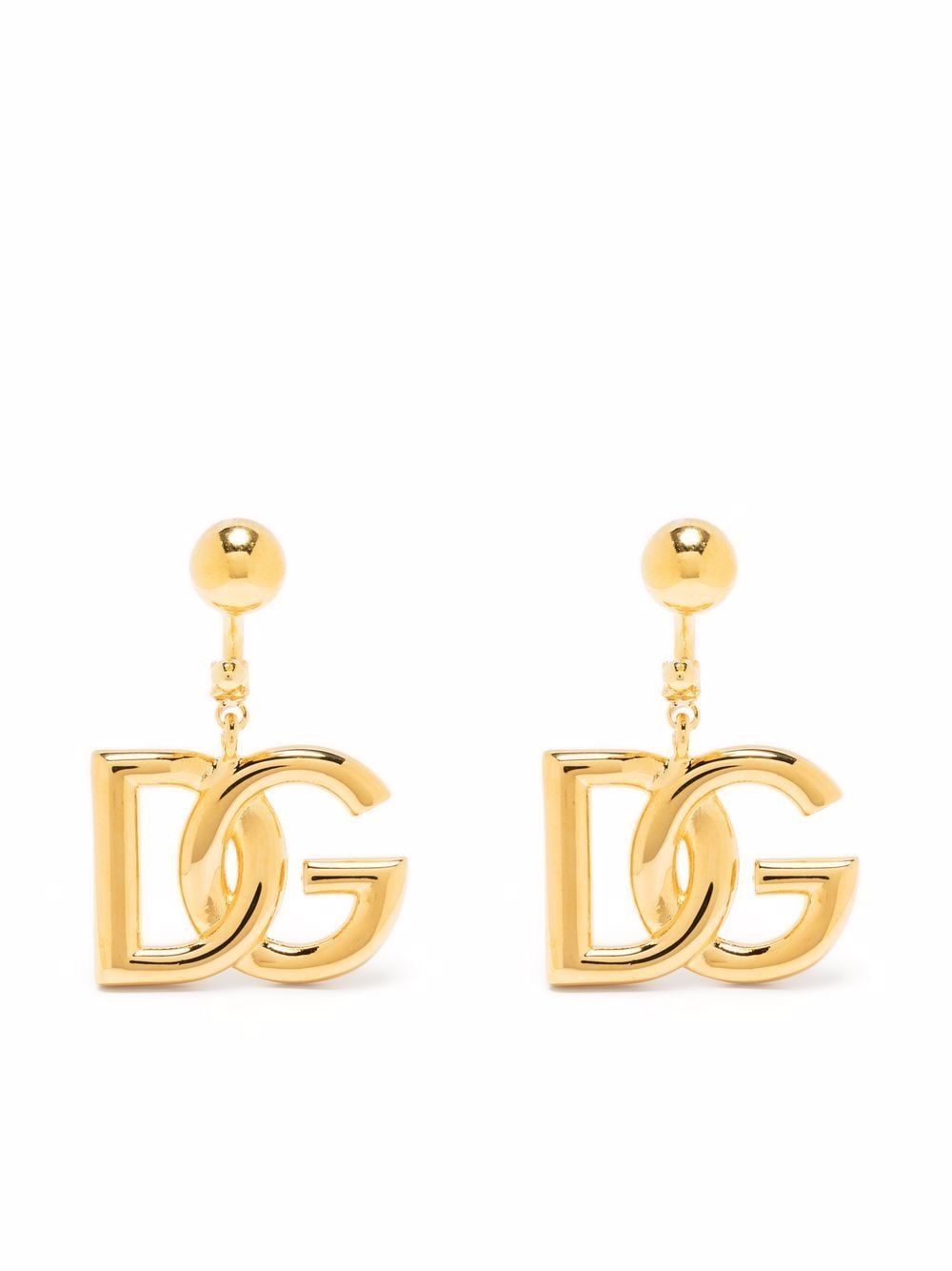 DOLCE & GABBANA Logo Drop Earrings for Women - Mini Size
