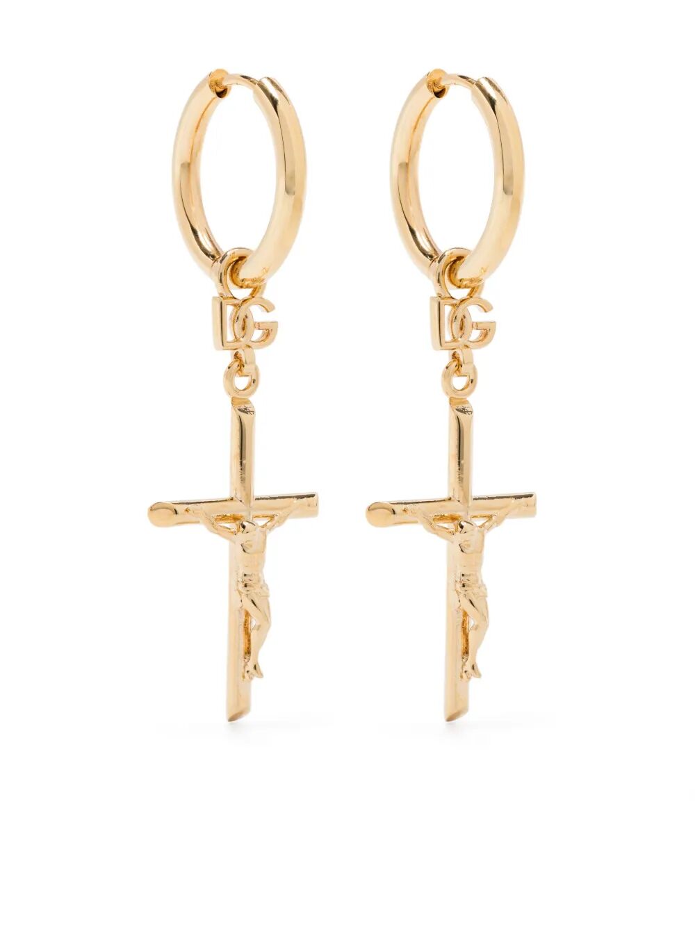 DOLCE & GABBANA Stud Earrings with DNA Cross Design