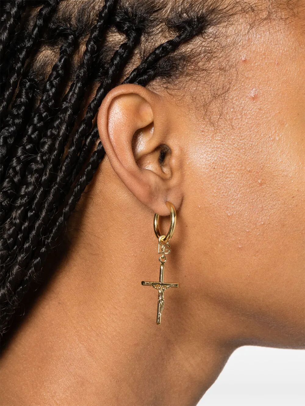 DOLCE & GABBANA Stud Earrings with DNA Cross Design