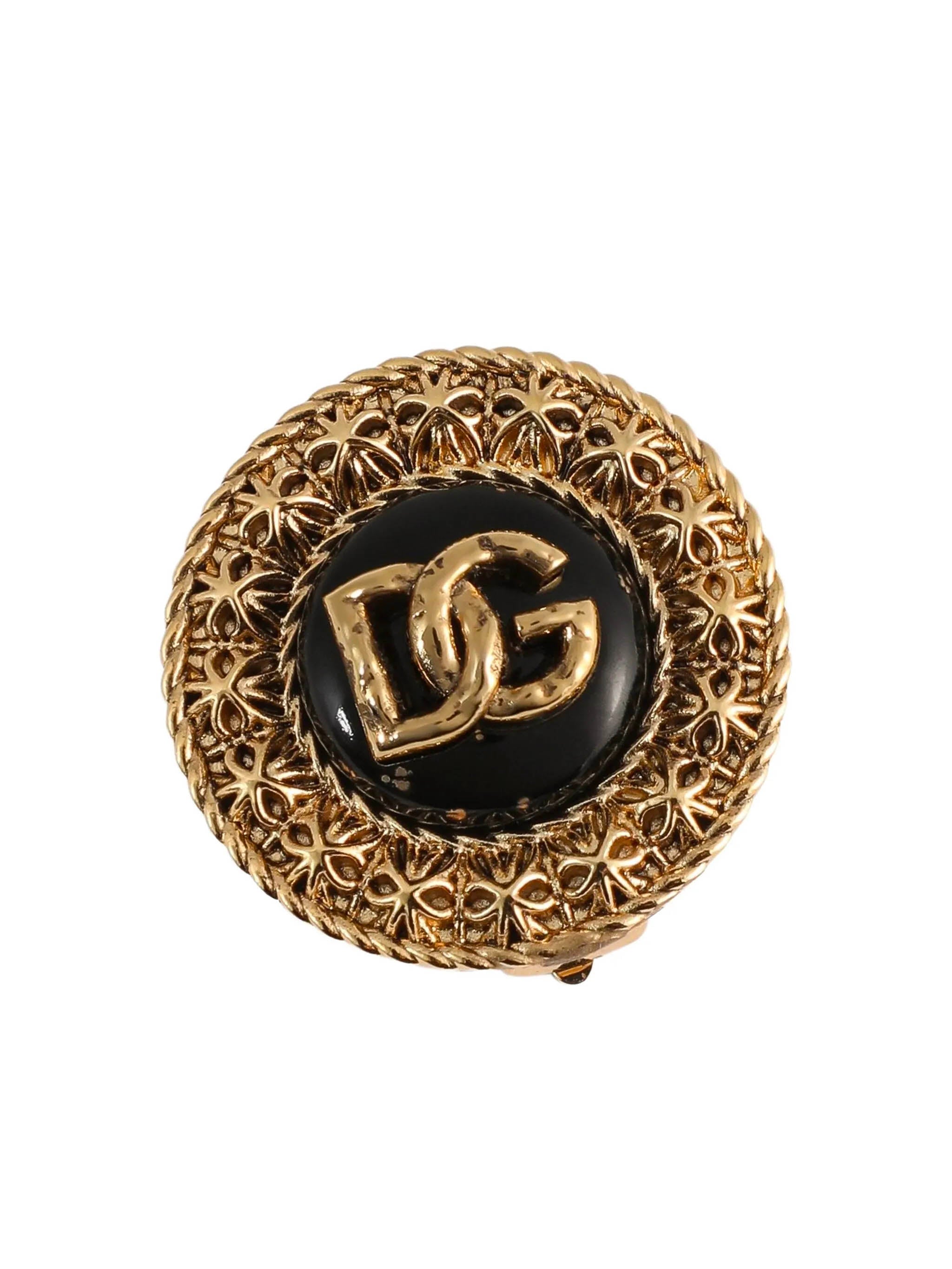 DOLCE & GABBANA Chic Clip Earrings with Signature Logo