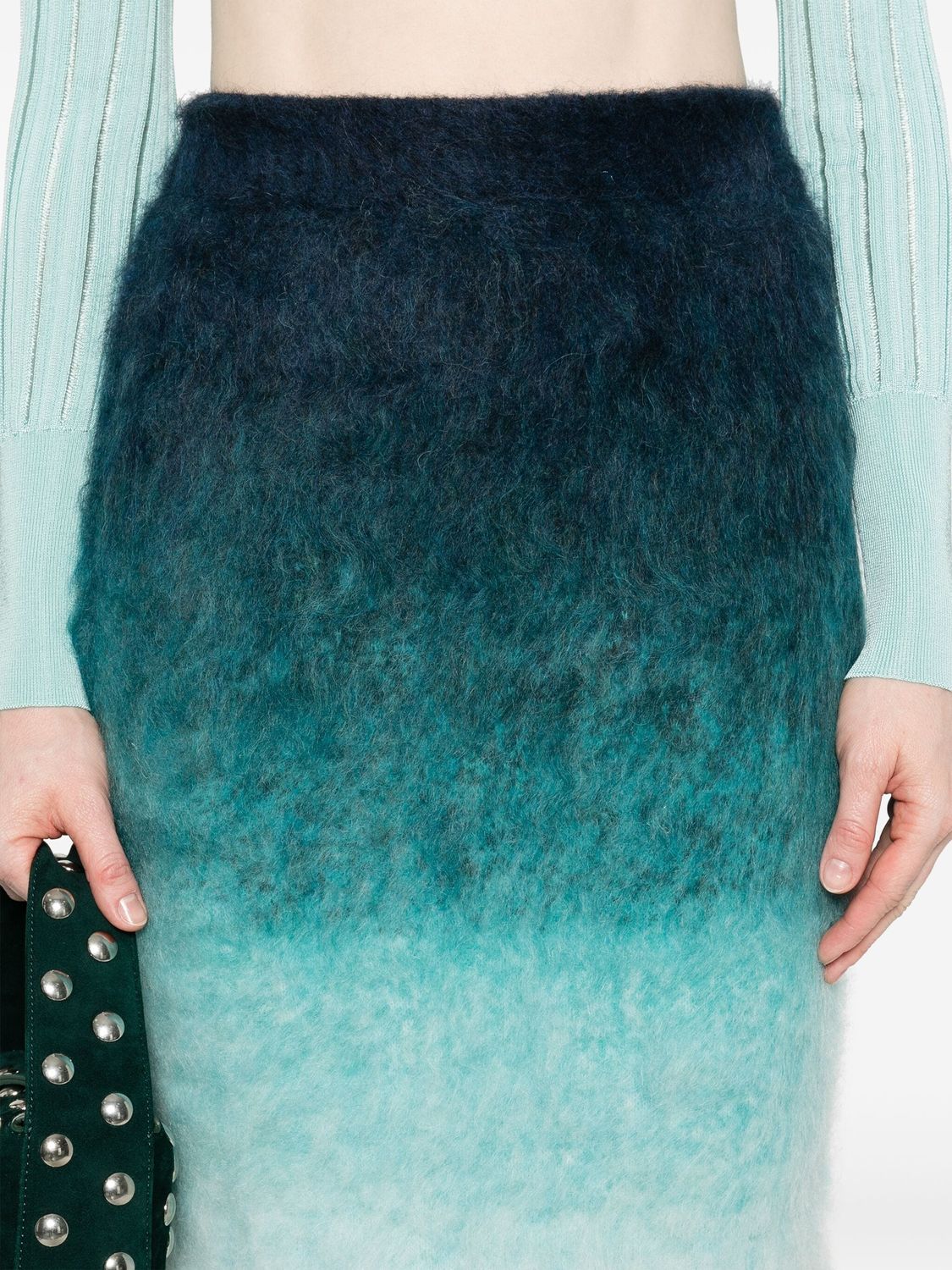 CASABLANCA Gradient Skirt with Brushed Effect - Ankle-Length