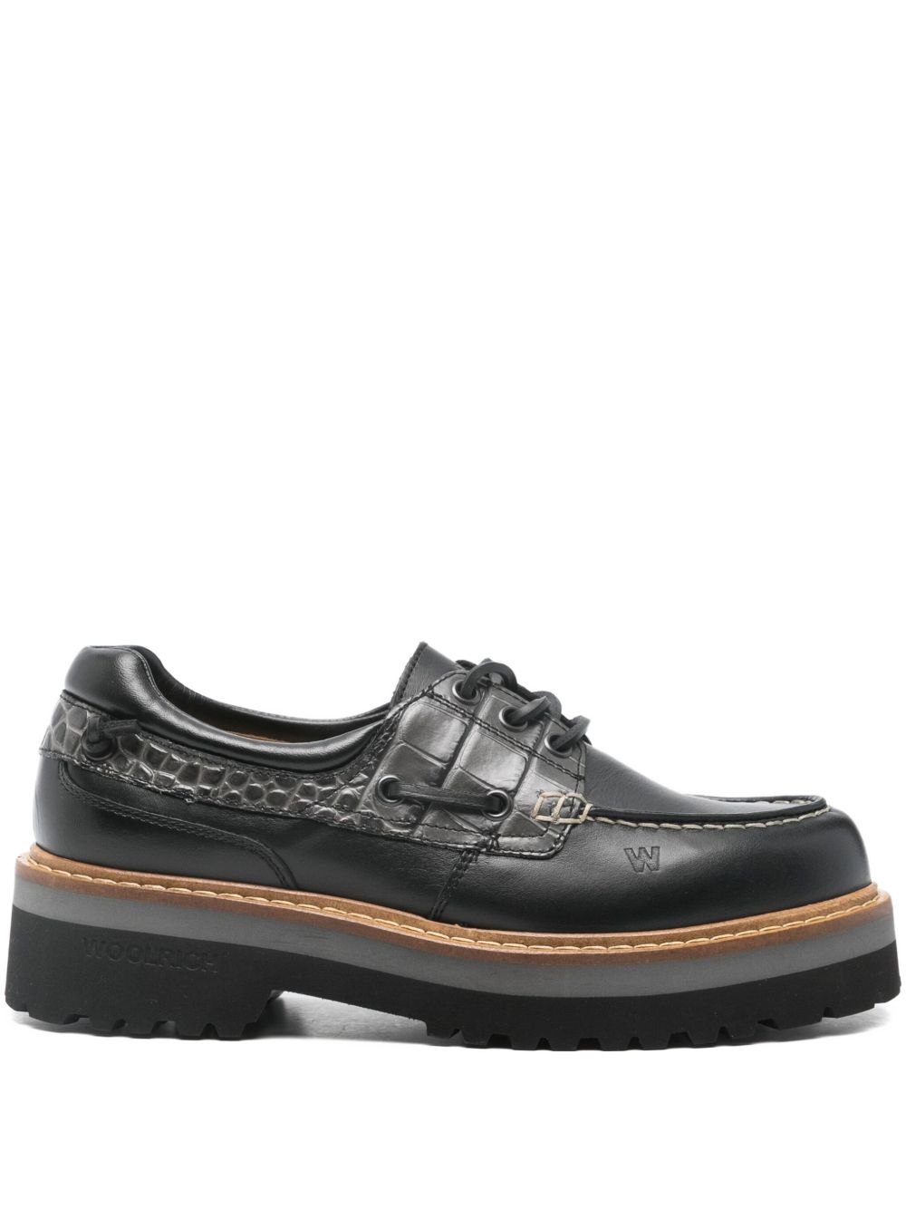 WOOLRICH Leather Boat Shoes