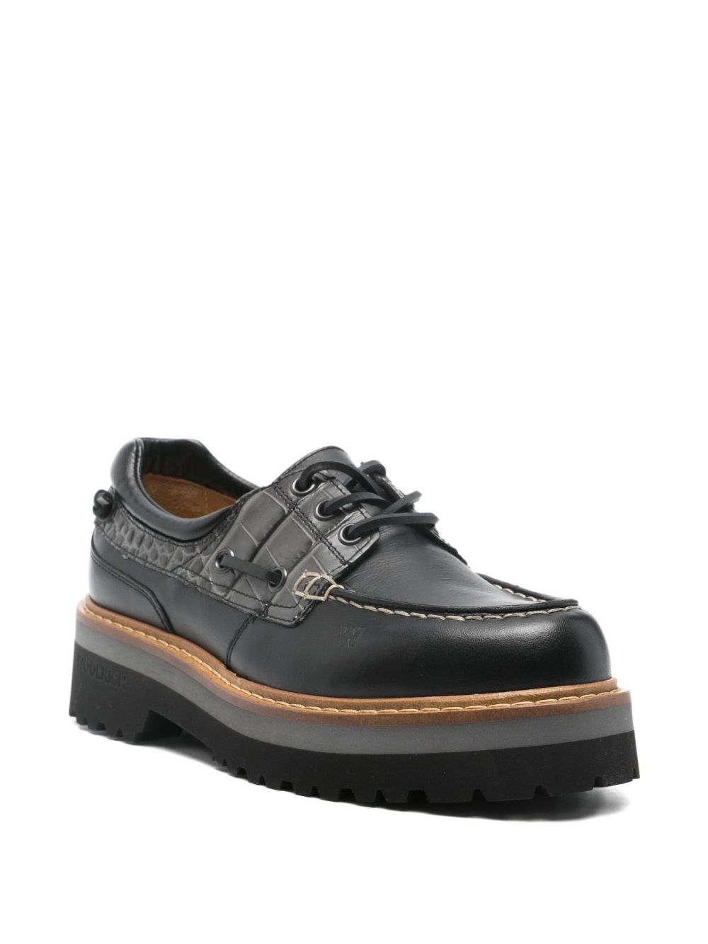 WOOLRICH Leather Boat Shoes