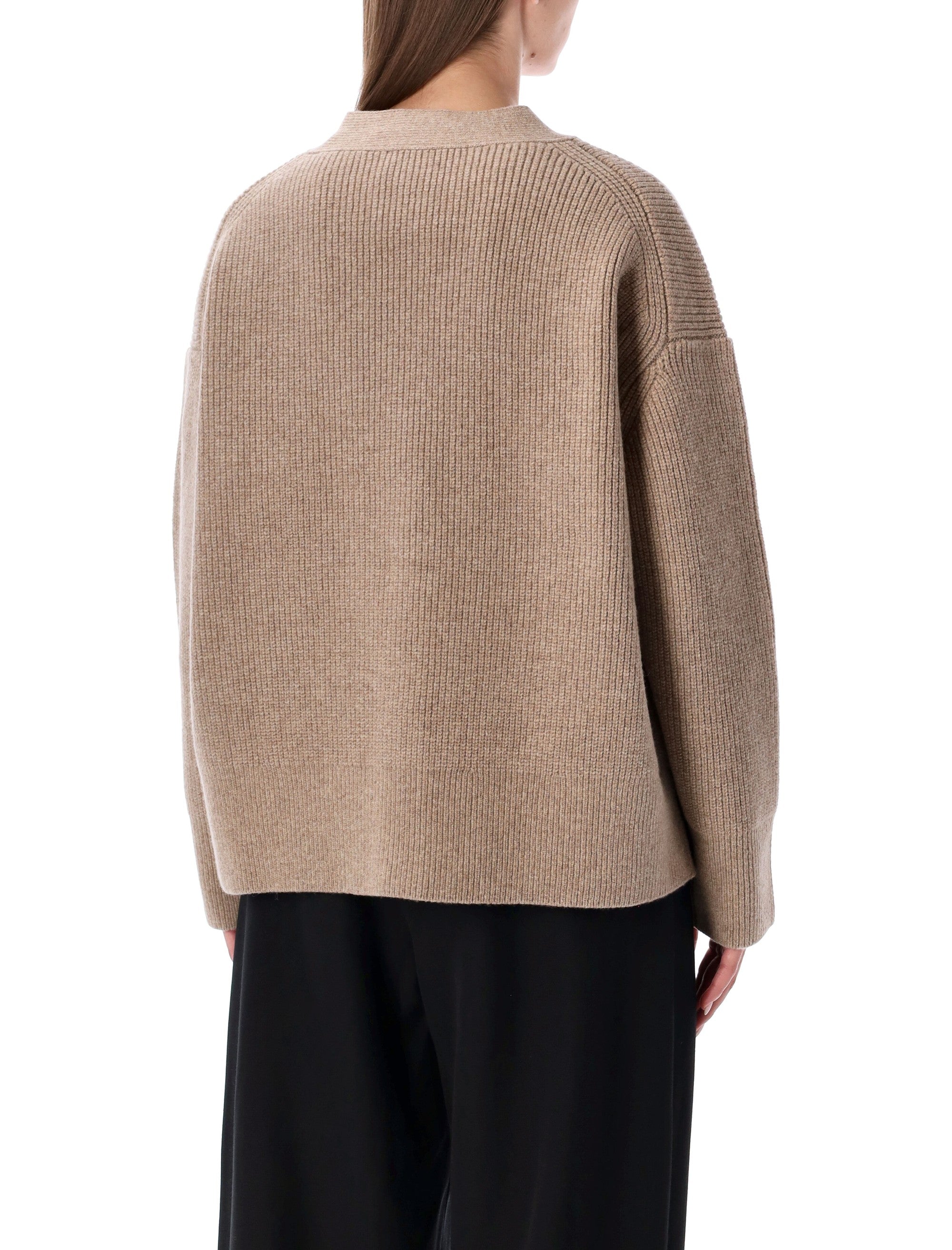 STUDIO NICHOLSON Boxy Fit Merino Wool Cardigan - Size 8