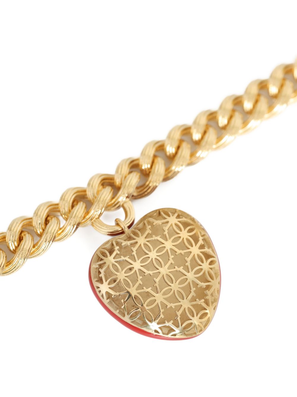 VALENTINO GARAVANI Curb Chain Heart Charm Bracelet