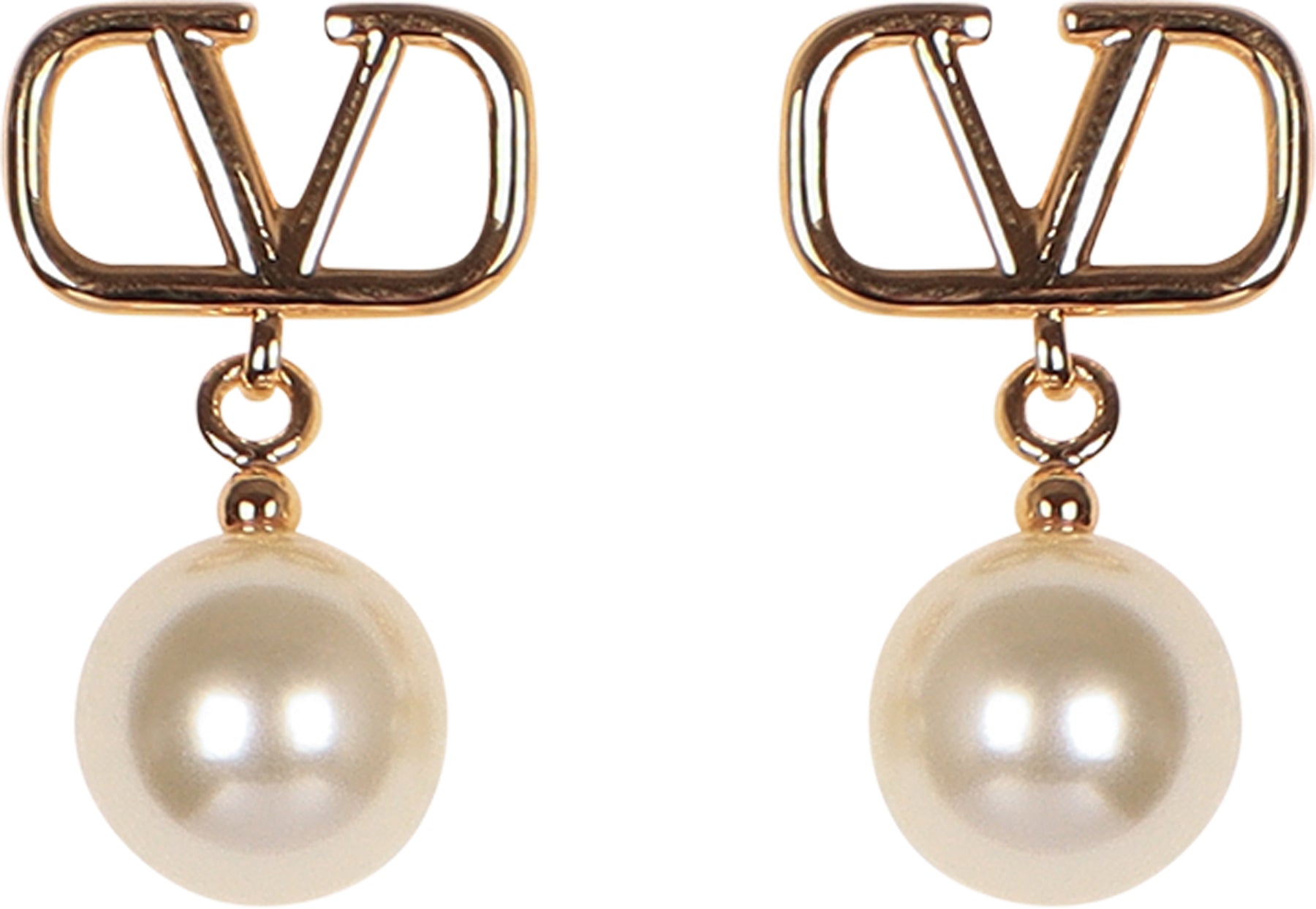 VALENTINO GARAVANI Vlogo Pearl Pendant Earrings for Women