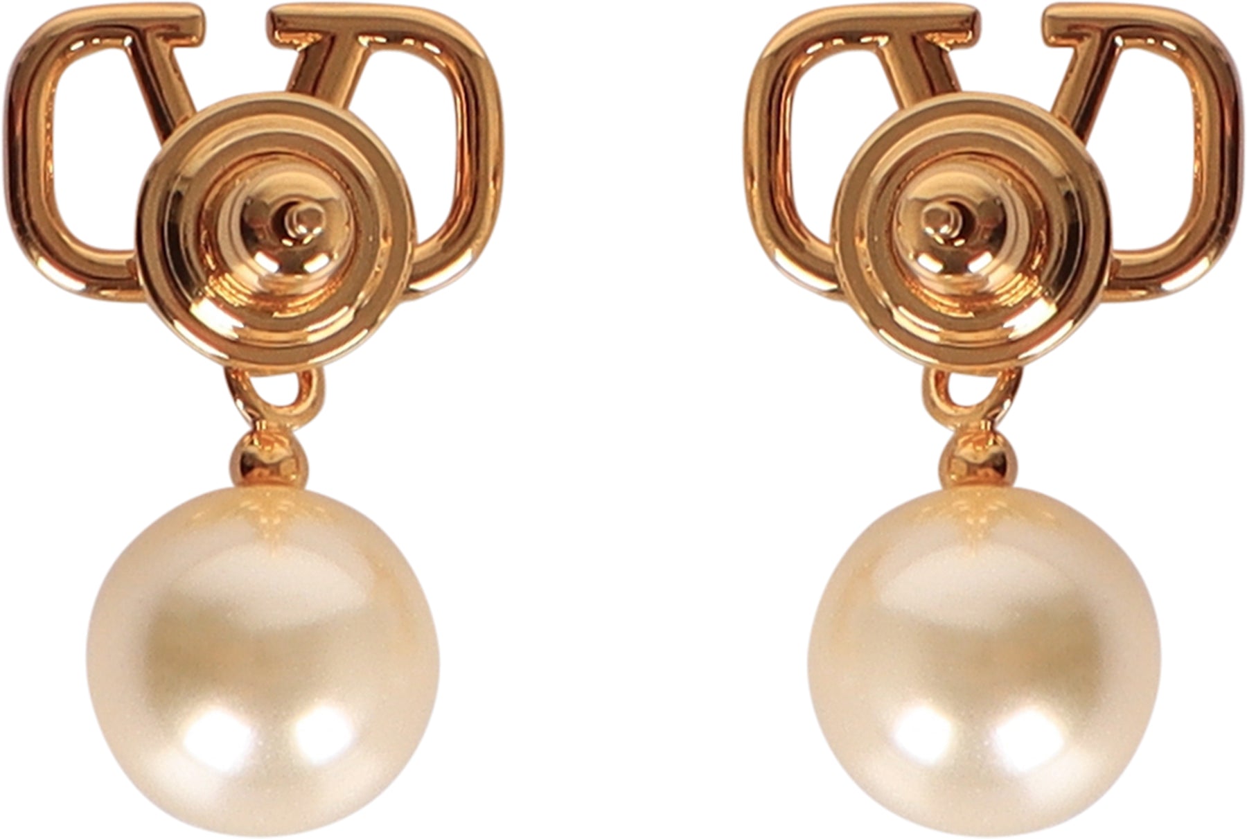VALENTINO GARAVANI Vlogo Pearl Pendant Earrings for Women