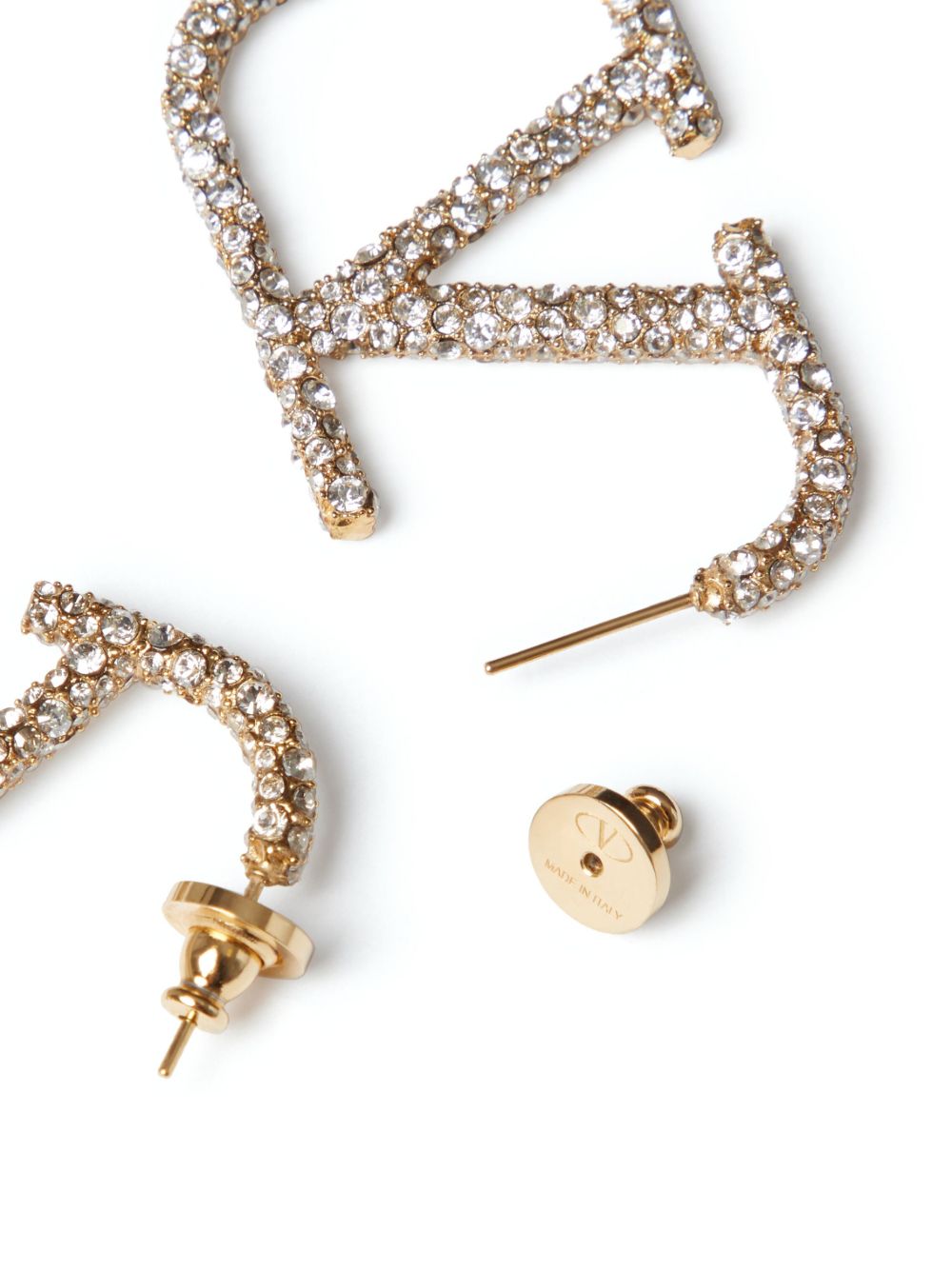 VALENTINO GARAVANI Signature Swarovski Crystal Embellished Earrings