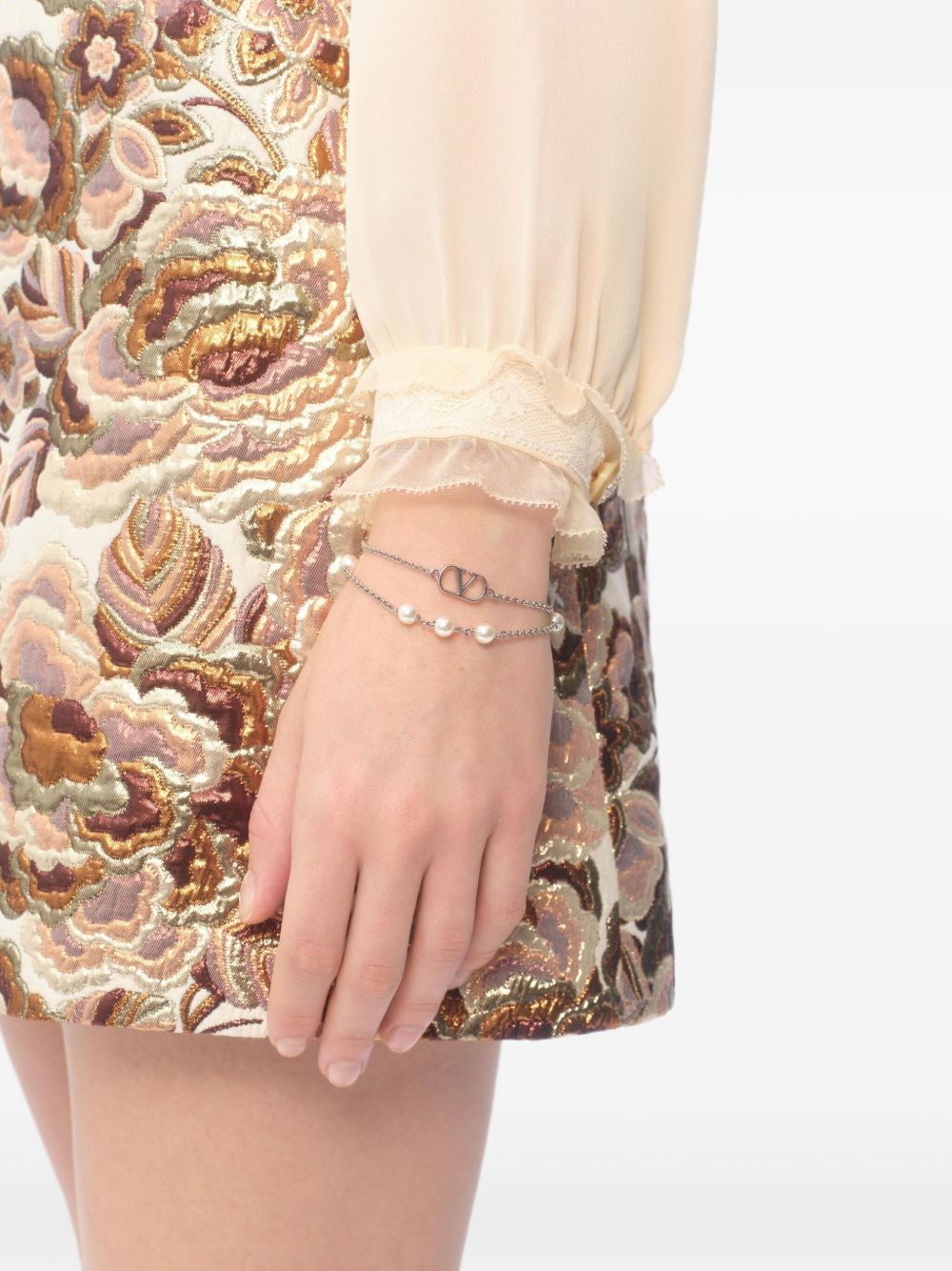 VALENTINO GARAVANI VLOGO Bracelet with Swarovski Pearls