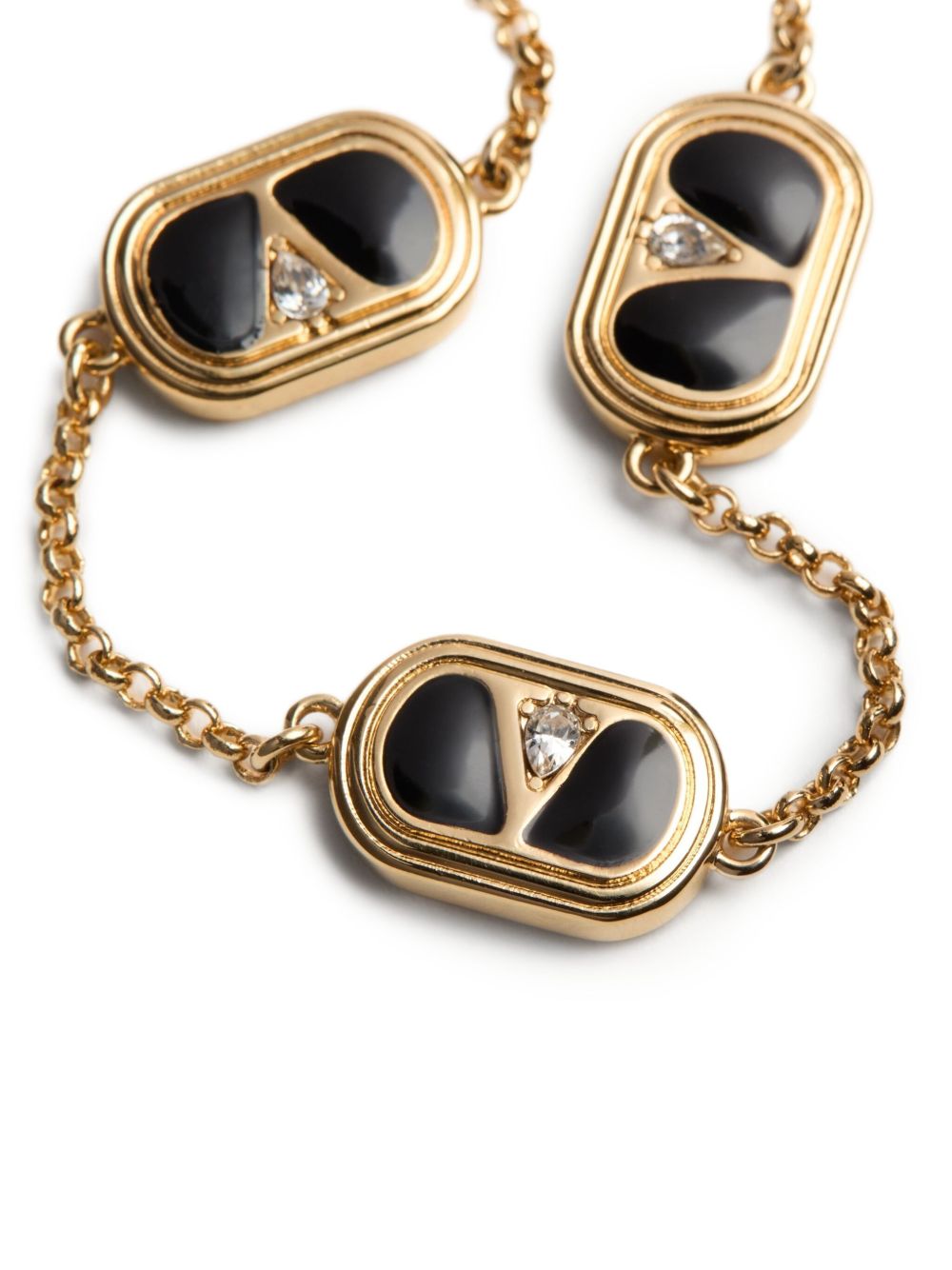 VALENTINO GARAVANI Vlogo Bracelet with Crystal Accents