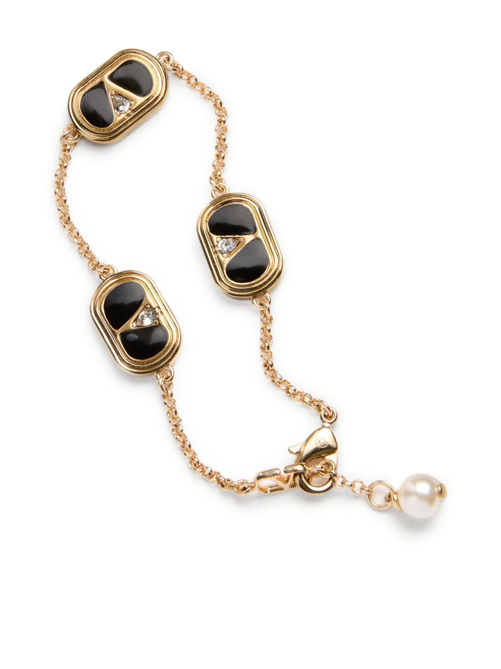 VALENTINO GARAVANI Vlogo Bracelet with Crystal Accents