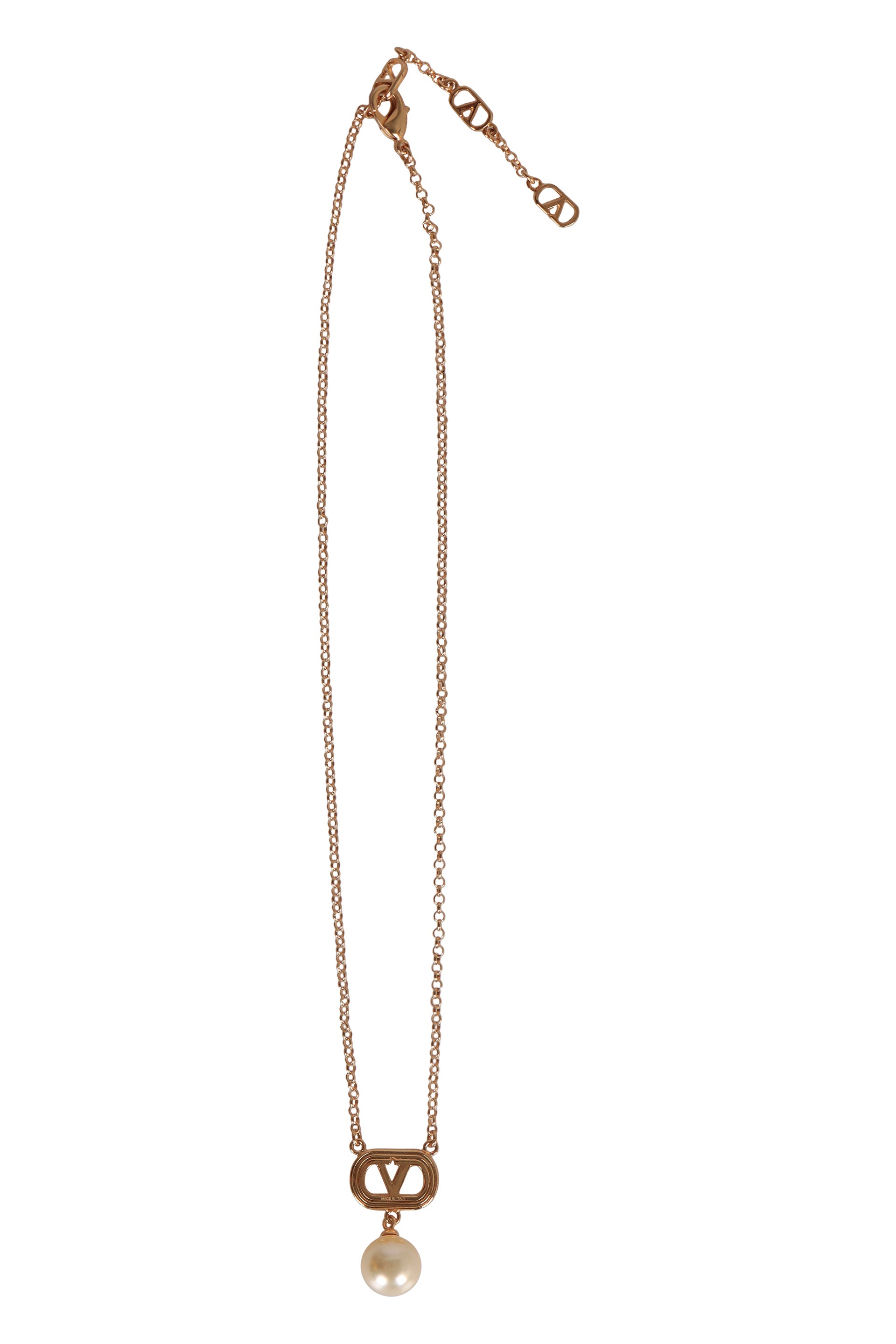 VALENTINO GARAVANI Elegant Metallic Necklace with Signature Pendant