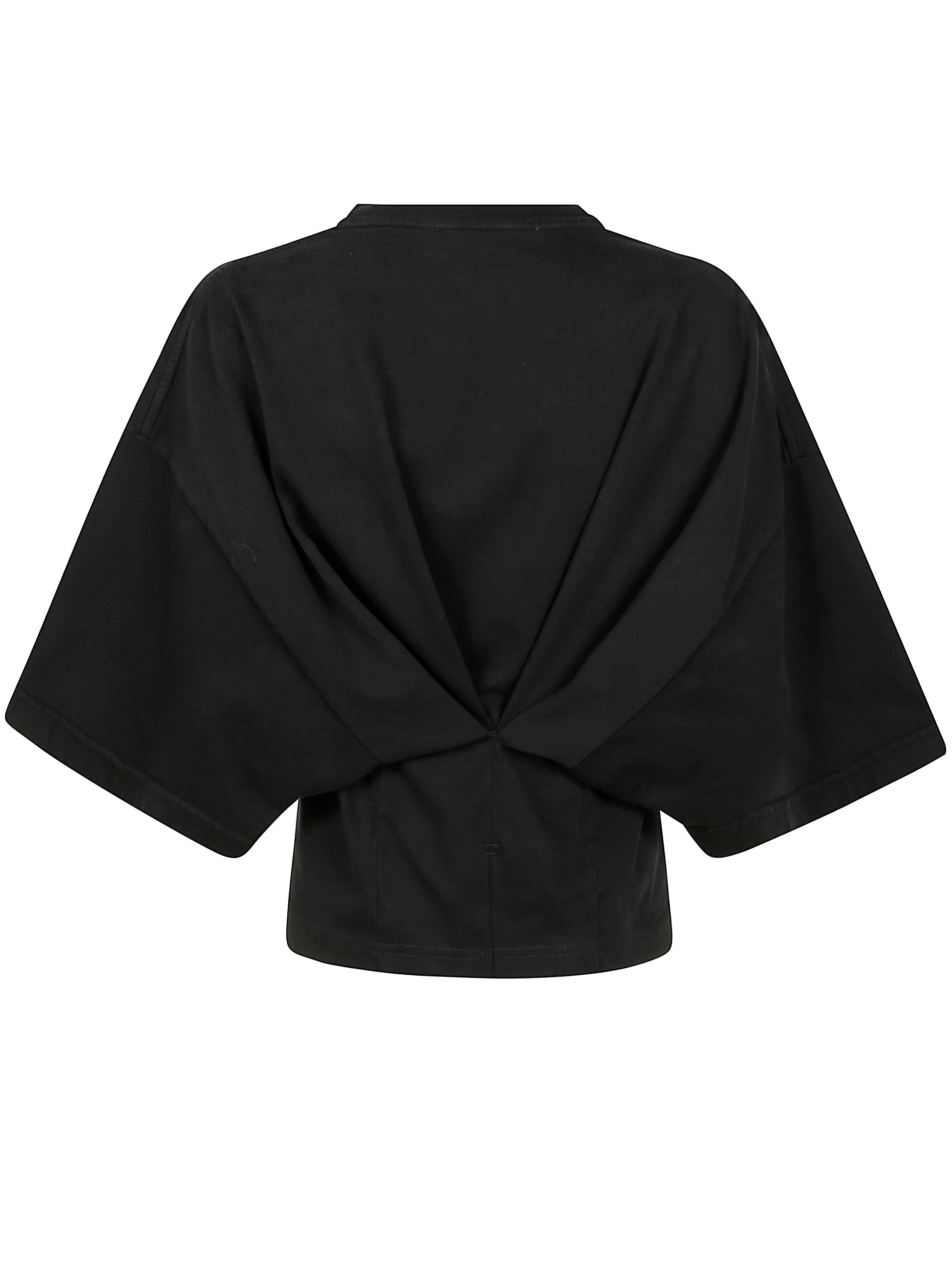 DARKPARK Cropped Draped Short Sleeve Tee