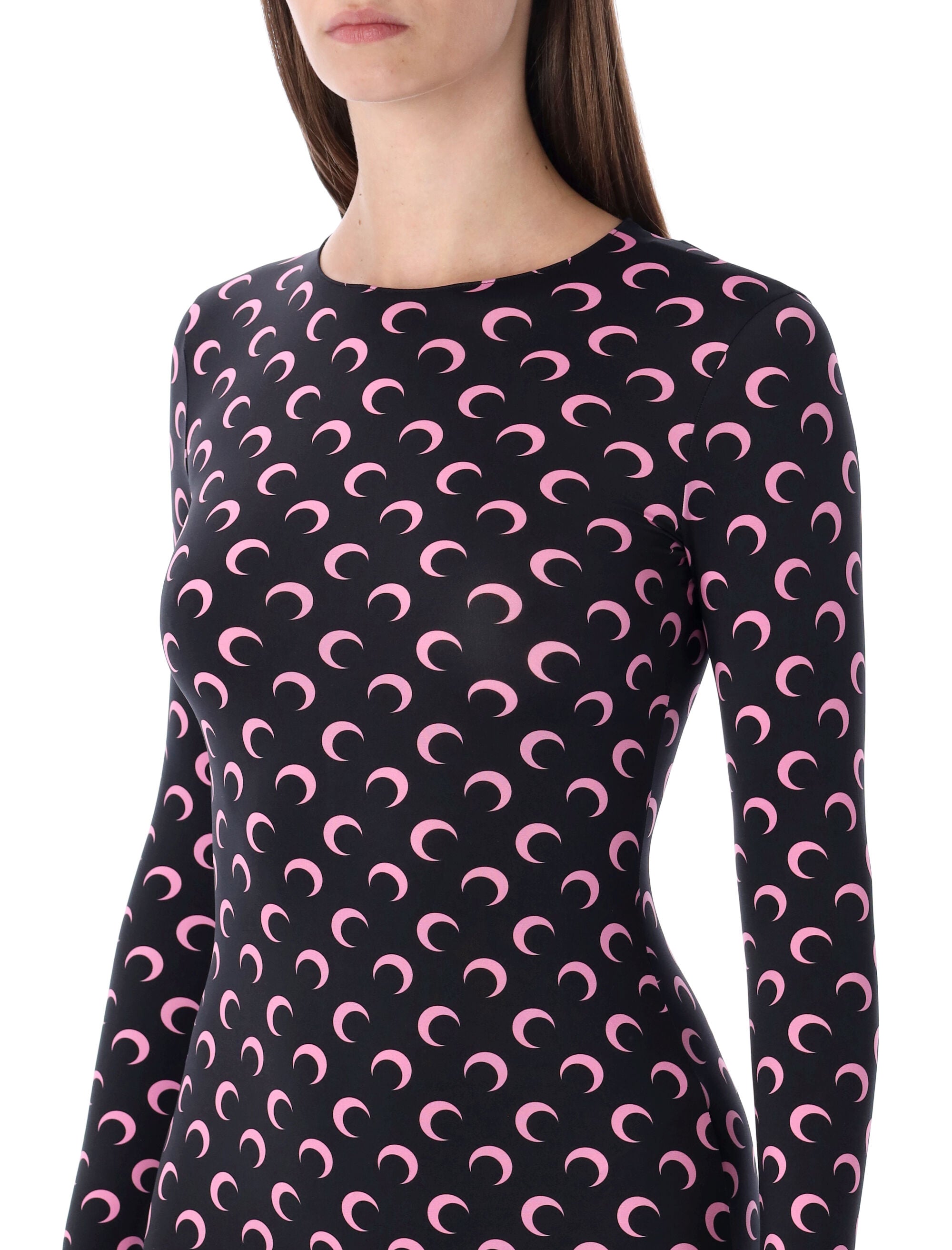 MARINE SERRE Sleek Moon Printed Stretch Catsuit - Ankle Length,