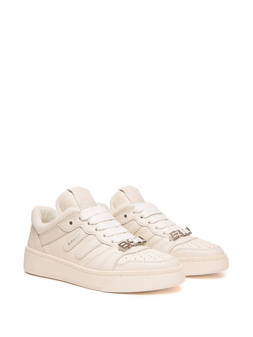 BALLY Leather Logo Print Sneakers for Women