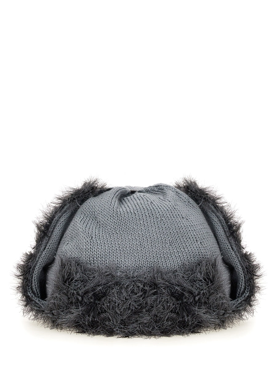 KIJIMA TAKAYUKI Wool Knit Aviator Hat for Men