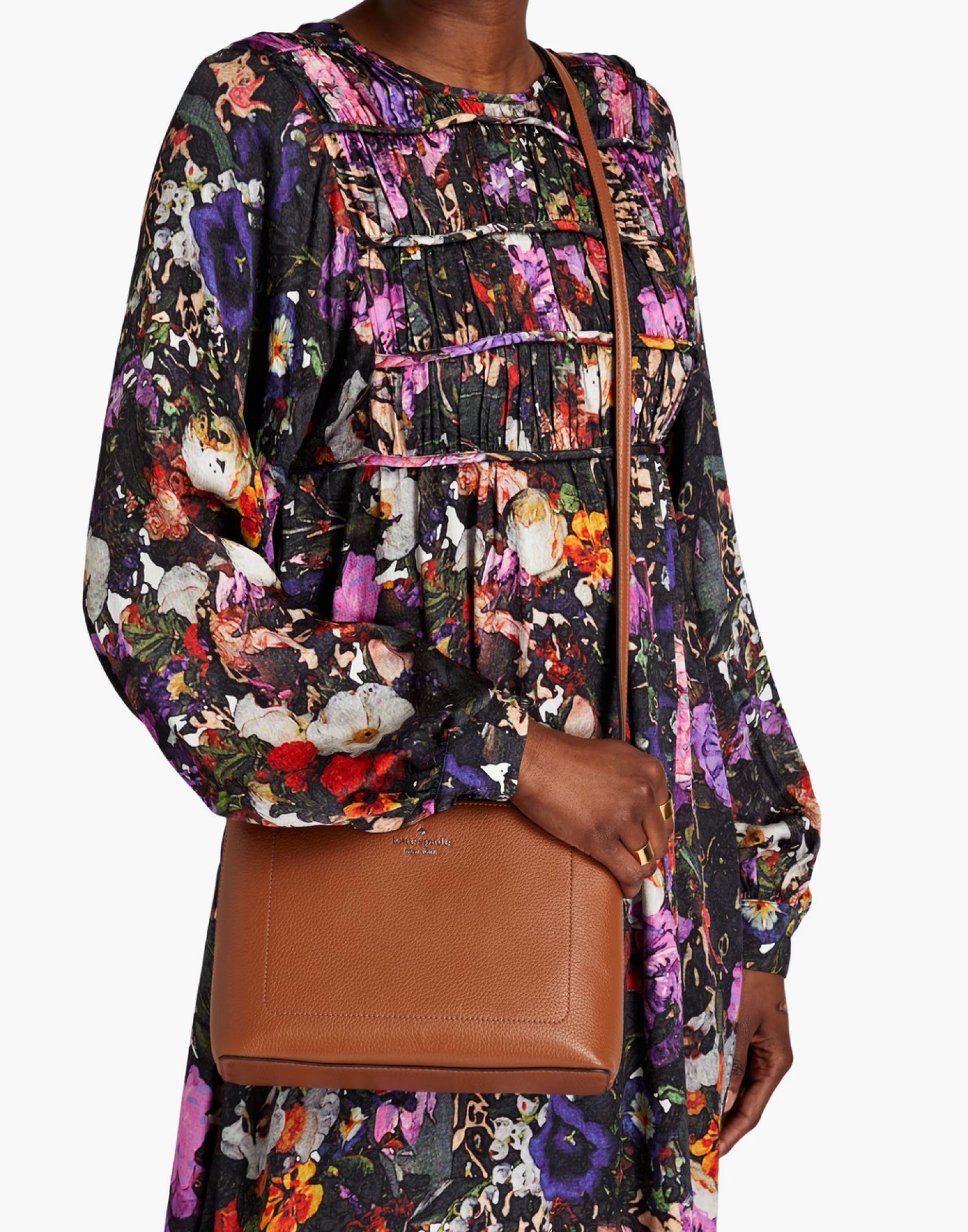 KATE SPADE NEW YORK Mini Pebbled Leather Crossbody Handbag 24X17X8 CM