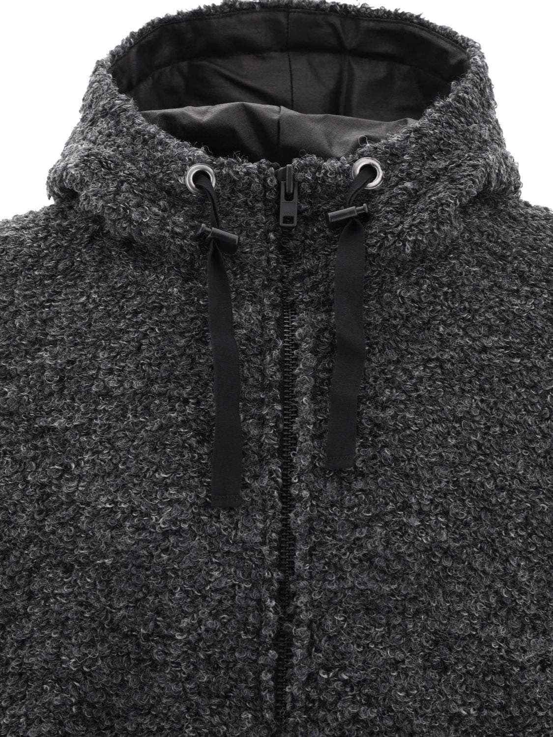 JUNYA WATANABE MAN Textured Drawstring Zipped Hoodie - Regular Fit