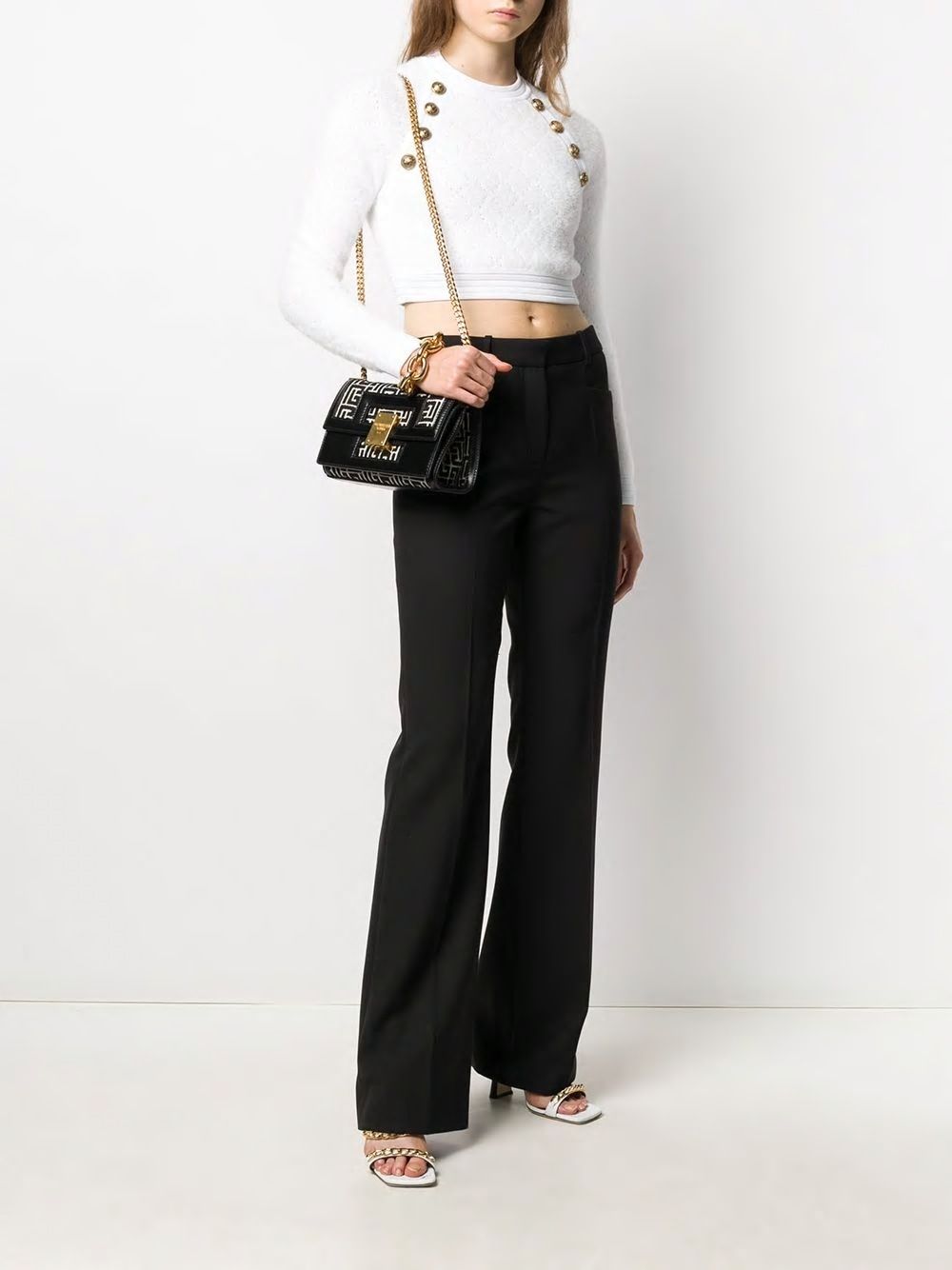 BALMAIN Mini Monogram Jacquard Handbag