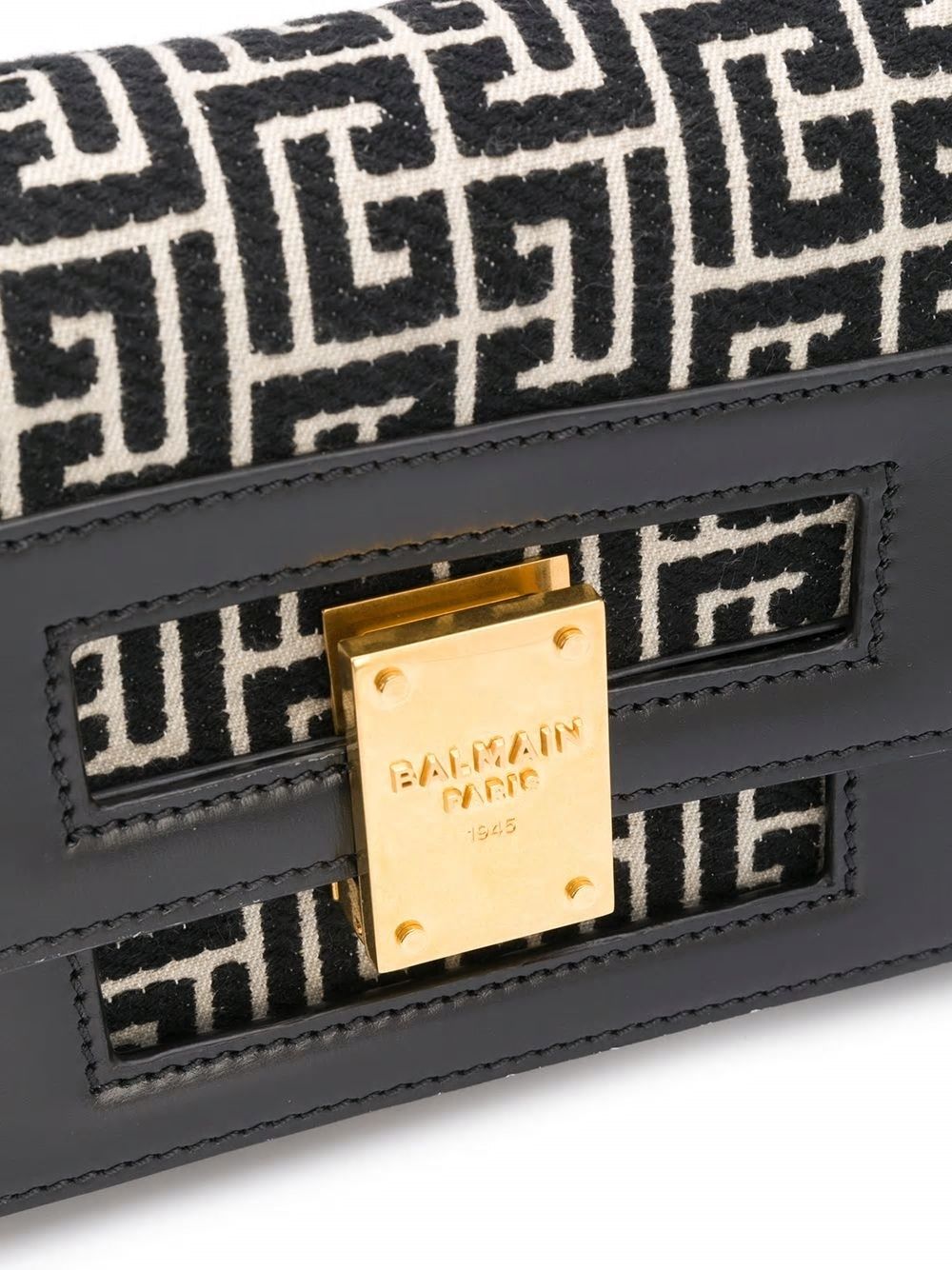 BALMAIN Medium Monogram Jacquard Handbag