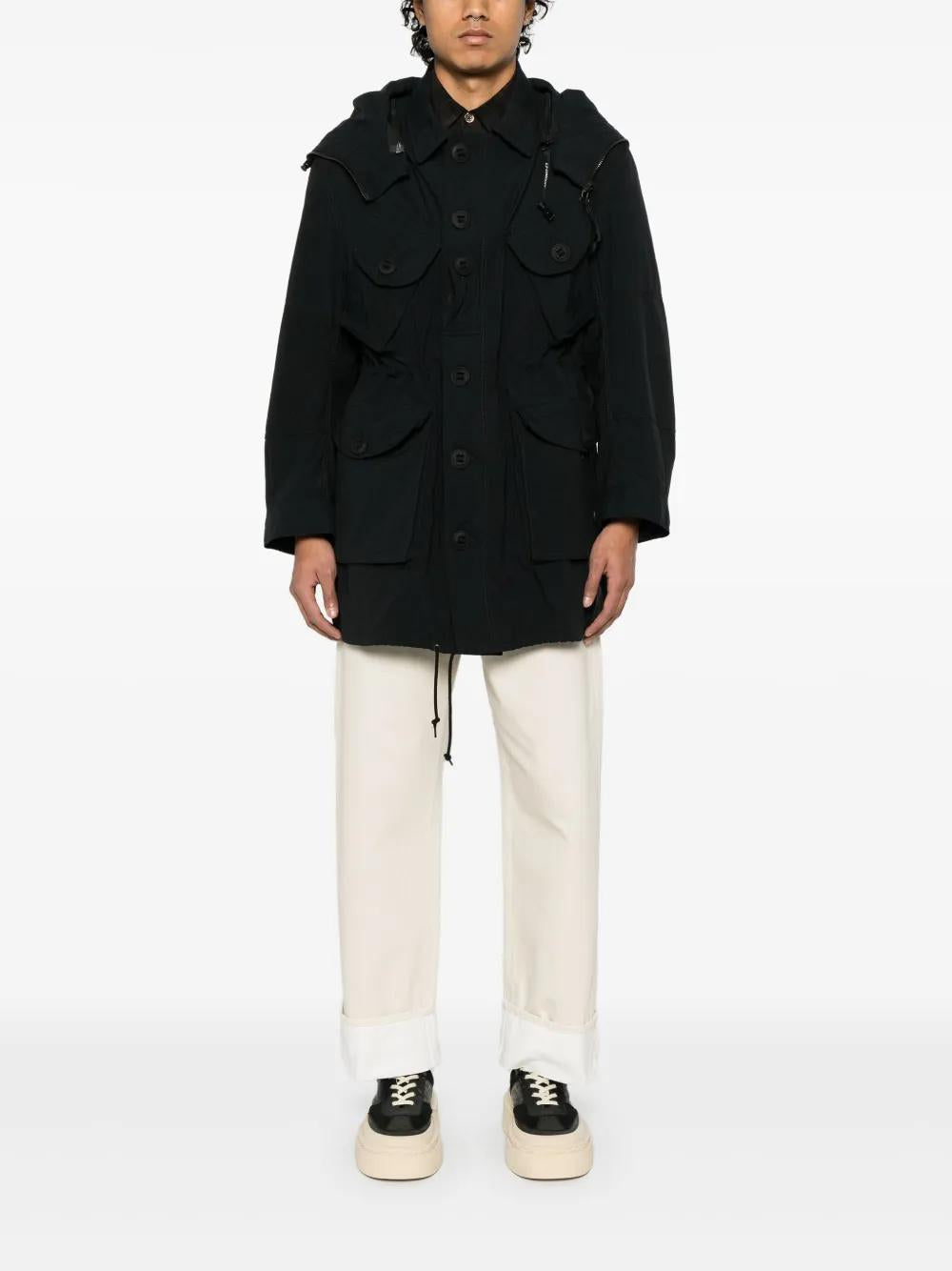 JUNYA WATANABE Nylon Parka Jacket with Detachable Hood