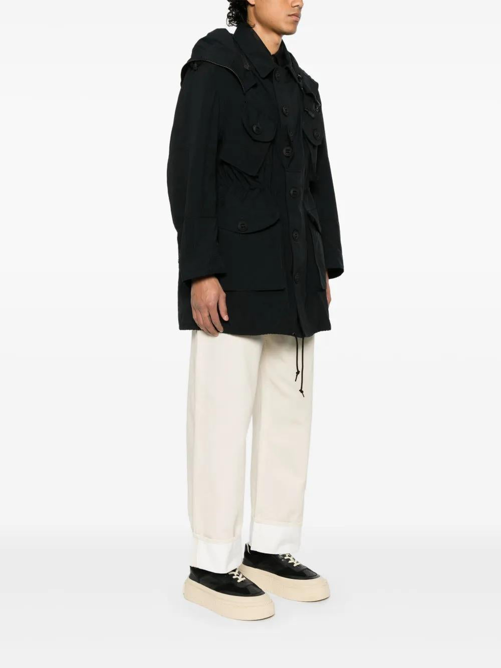 JUNYA WATANABE Nylon Parka Jacket with Detachable Hood