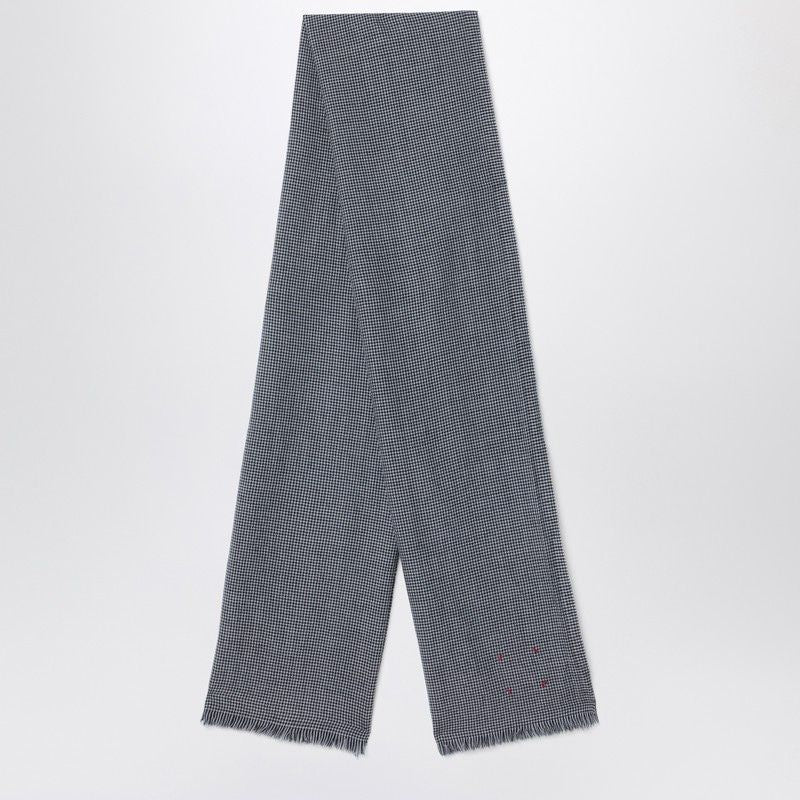 DESTIN Check Pattern Wool Scarf for Men