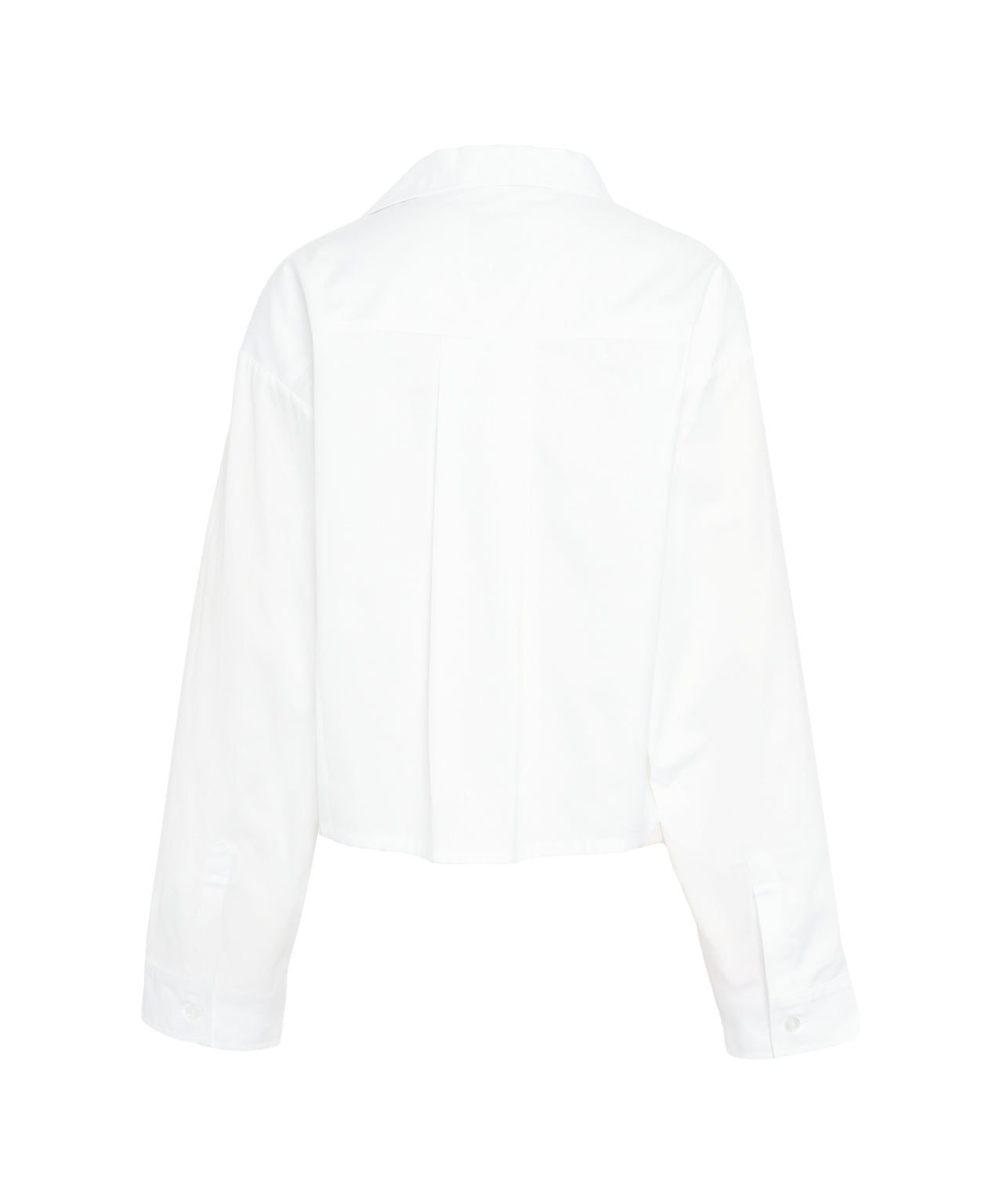 WON HUNDRED Cropped Blouse with Asymmetric Collar for Women