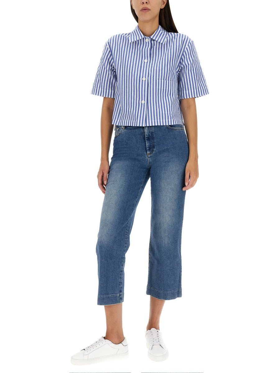 MARGARET HOWELL Candy Stripe Mini Shirt