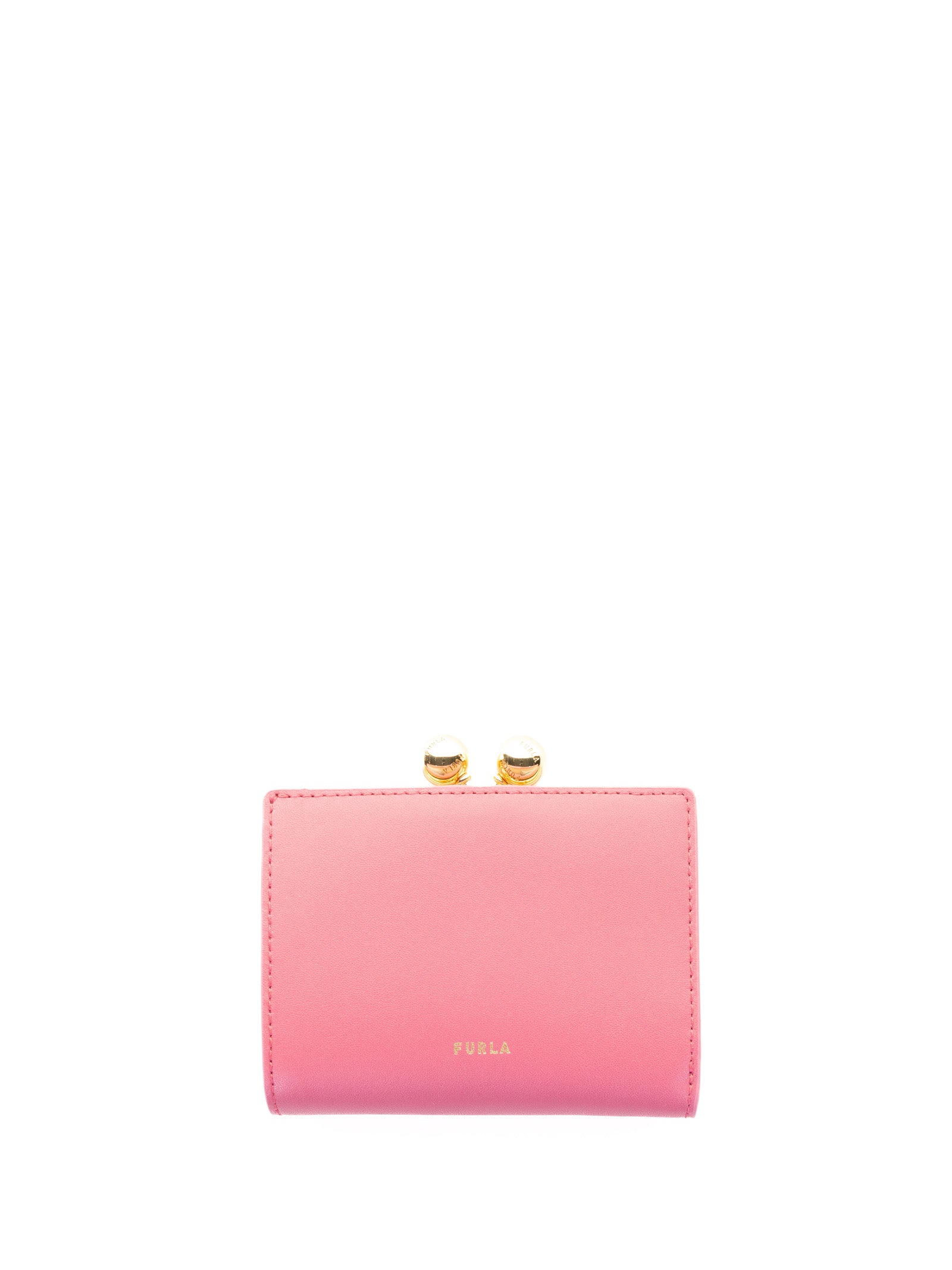 FURLA Mini Compact Wallet in Leather with Ten Internal Card Slots