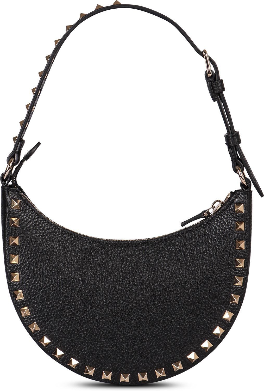 VALENTINO GARAVANI Mini Leather Hobo Handbag with Decorative Studs