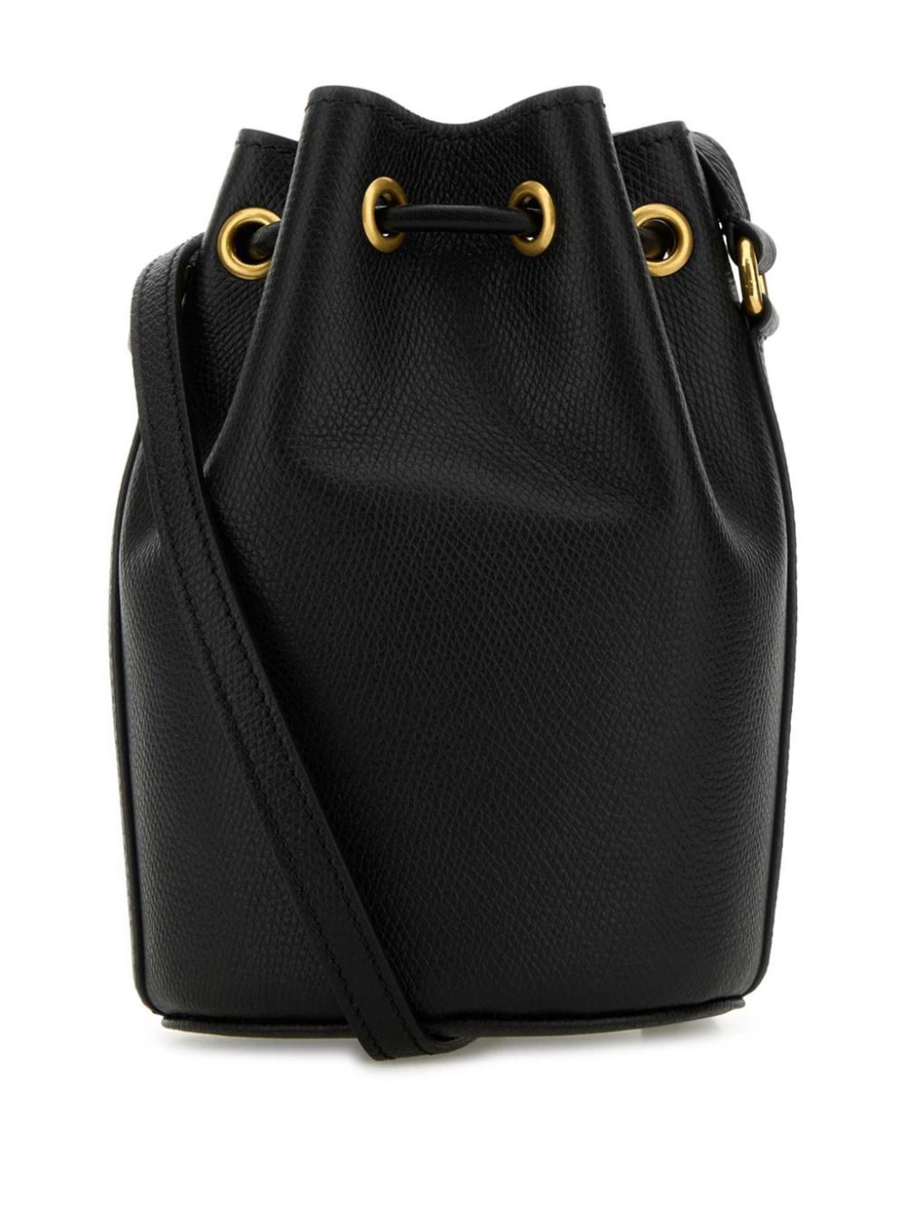 VALENTINO GARAVANI Mini Vlogo Signature Leather Bucket Handbag