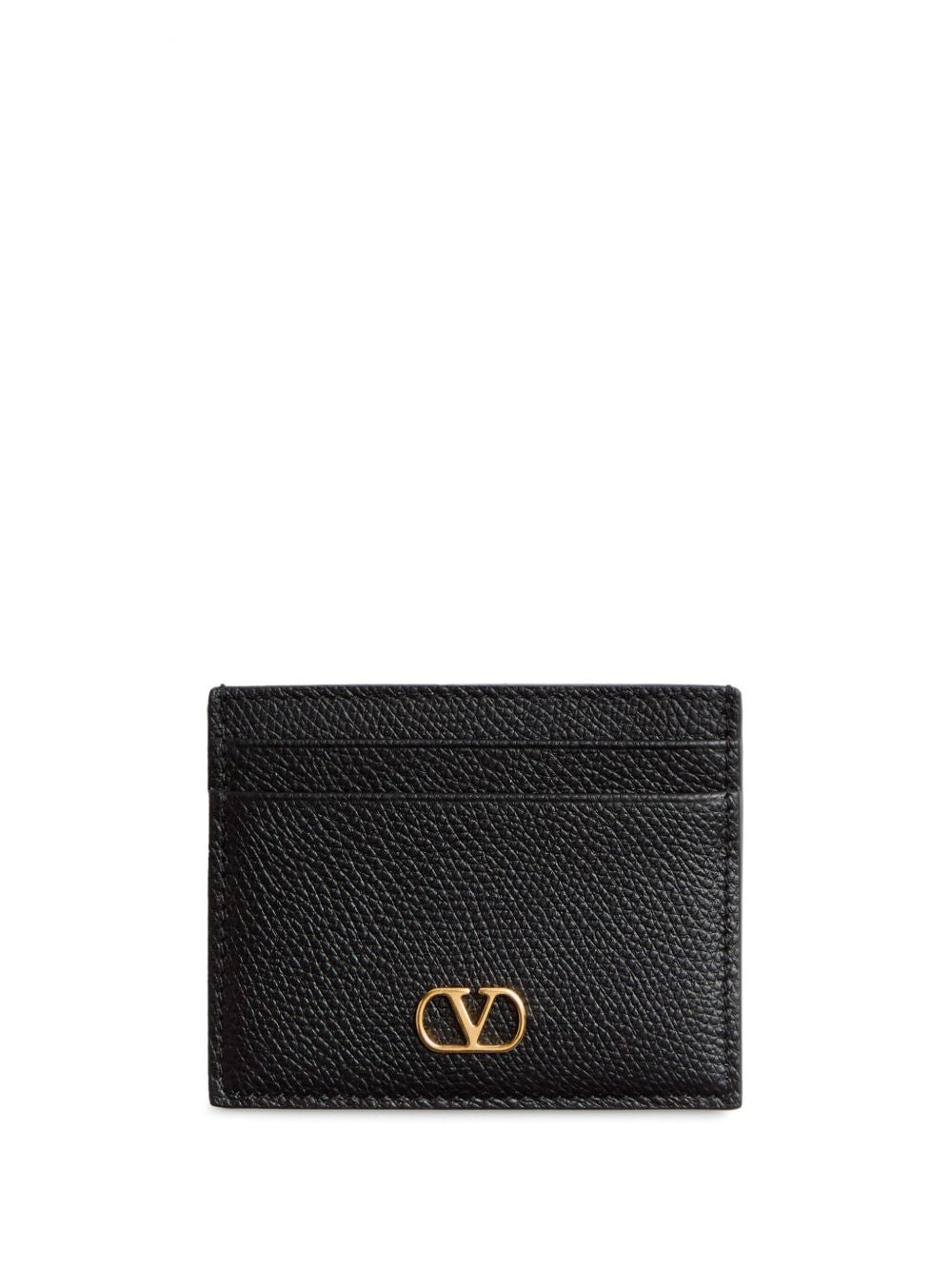 VALENTINO GARAVANI Mini Leather Card Case with Signature Logo