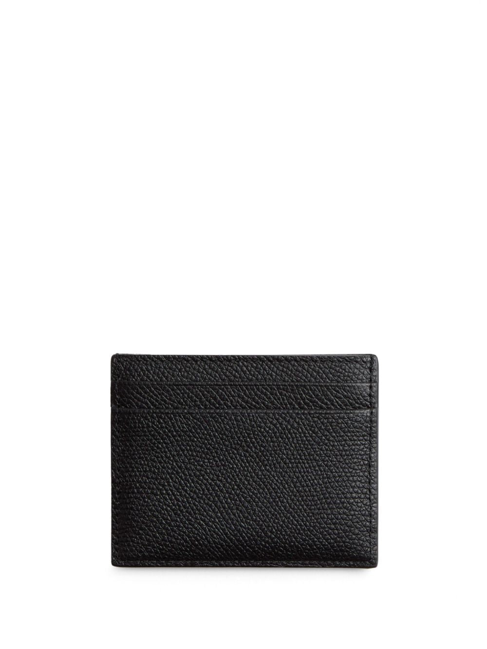 VALENTINO GARAVANI Mini Leather Card Case with Signature Logo