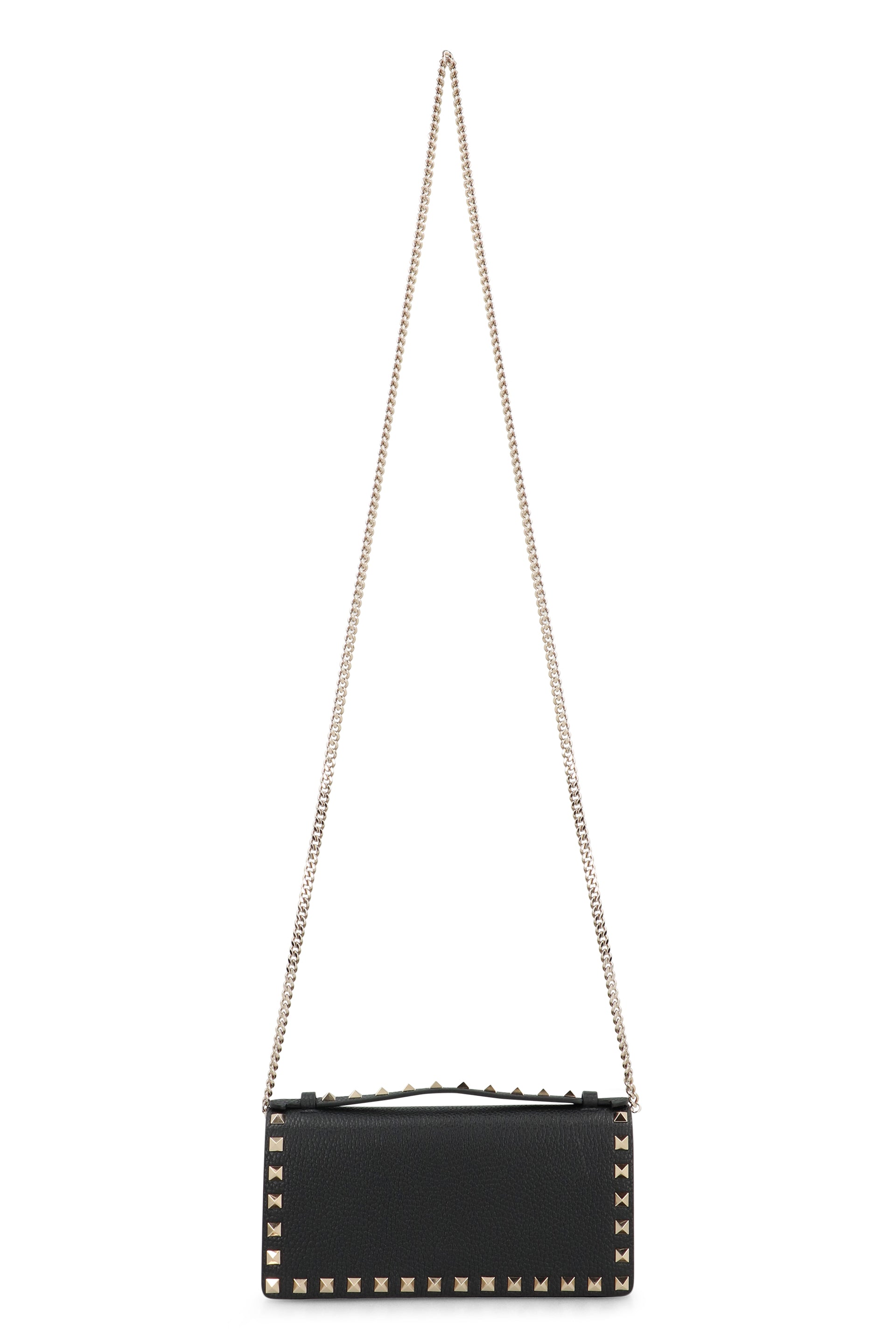 VALENTINO GARAVANI Rockstud Leather Wallet on Chain - Mini Accessory
