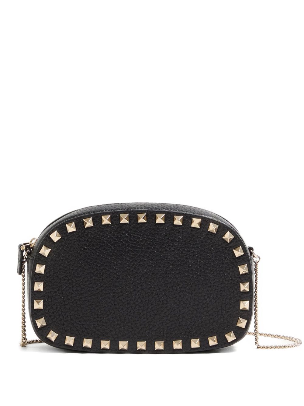 VALENTINO GARAVANI Leather Mini Handbag with Chain-Link Strap