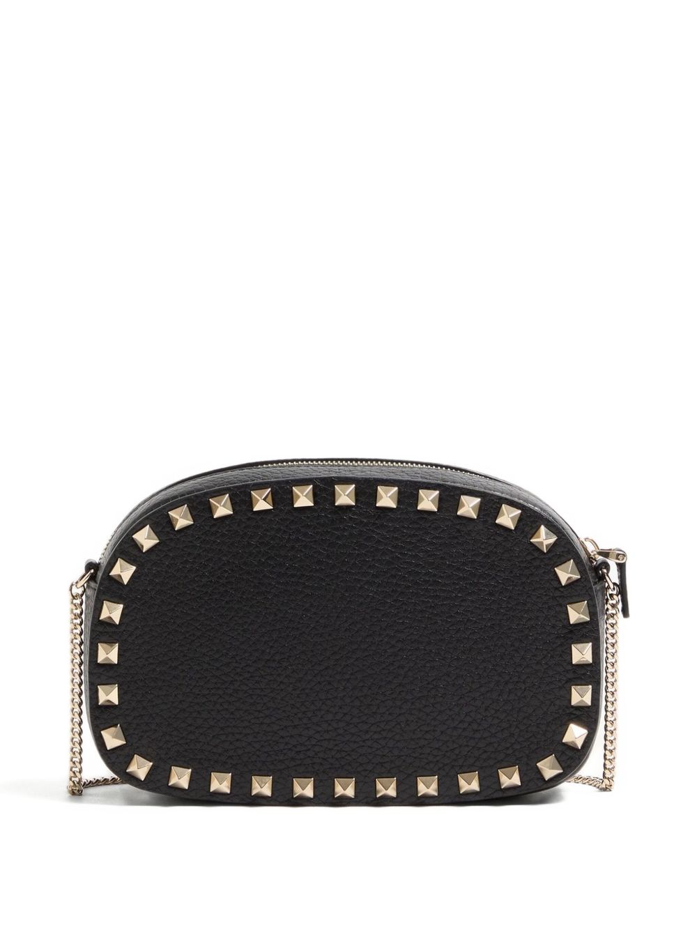 VALENTINO GARAVANI Leather Mini Handbag with Chain-Link Strap