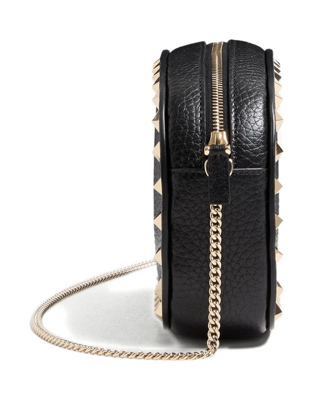 VALENTINO GARAVANI Leather Mini Handbag with Chain-Link Strap