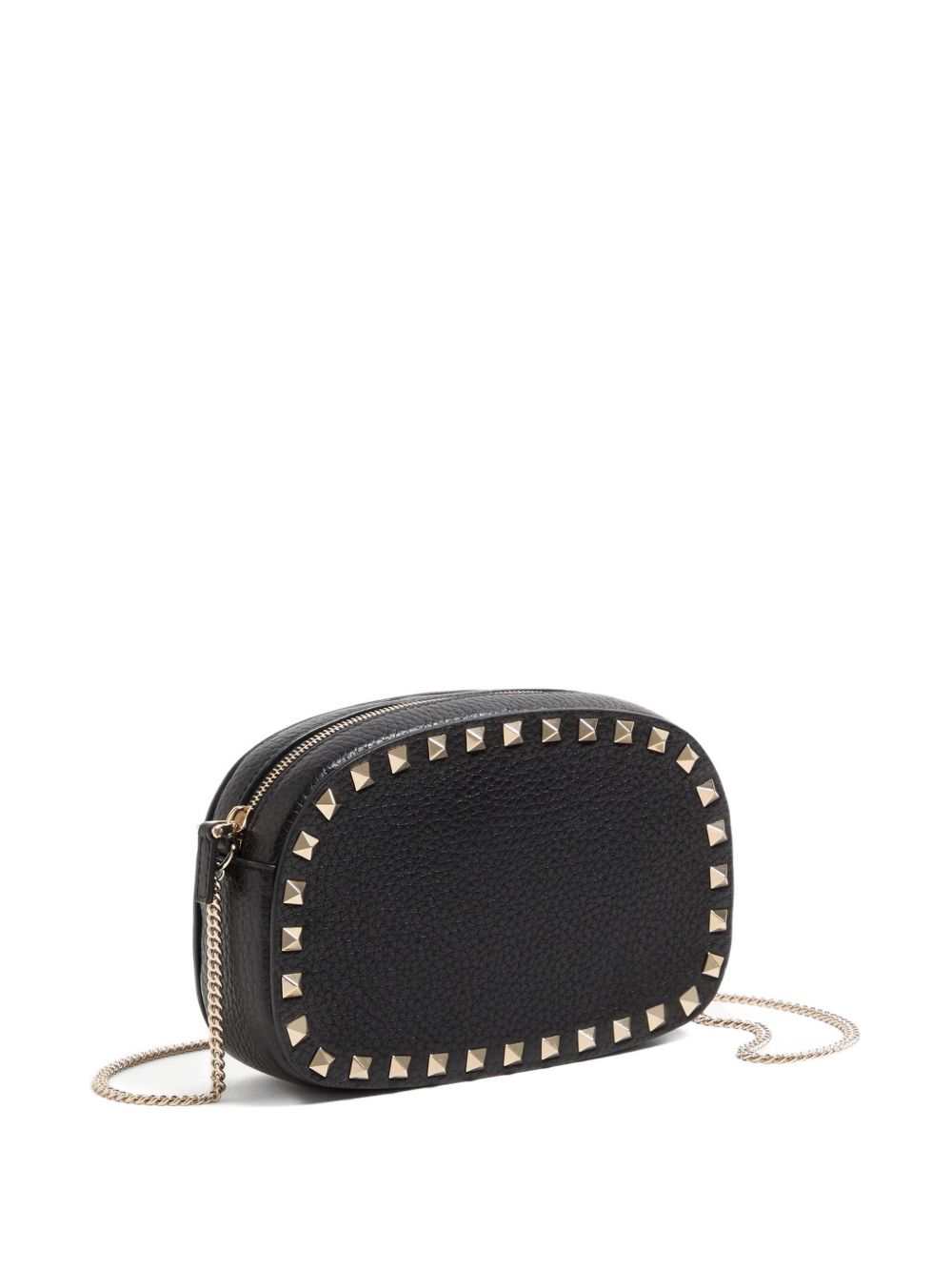 VALENTINO GARAVANI Leather Mini Handbag with Chain-Link Strap