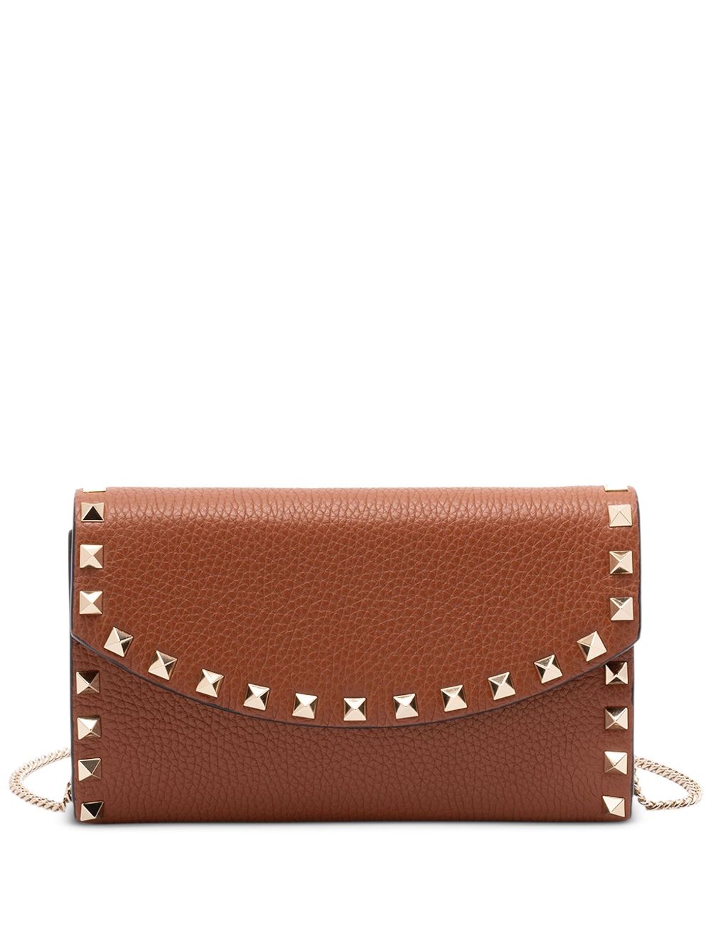 VALENTINO GARAVANI Mini Rockstud Leather Wallet on Chain