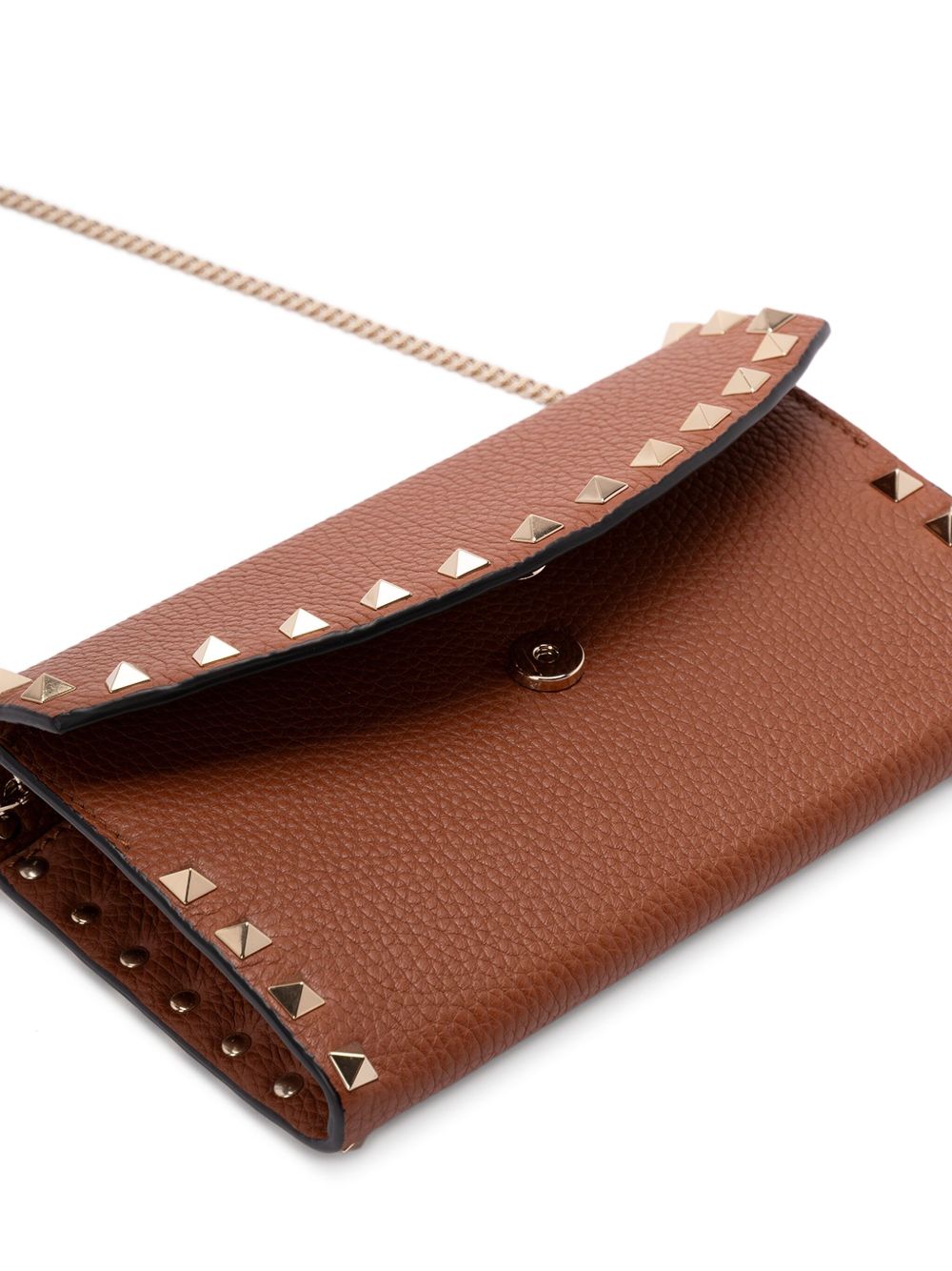 VALENTINO GARAVANI Mini Rockstud Leather Wallet on Chain