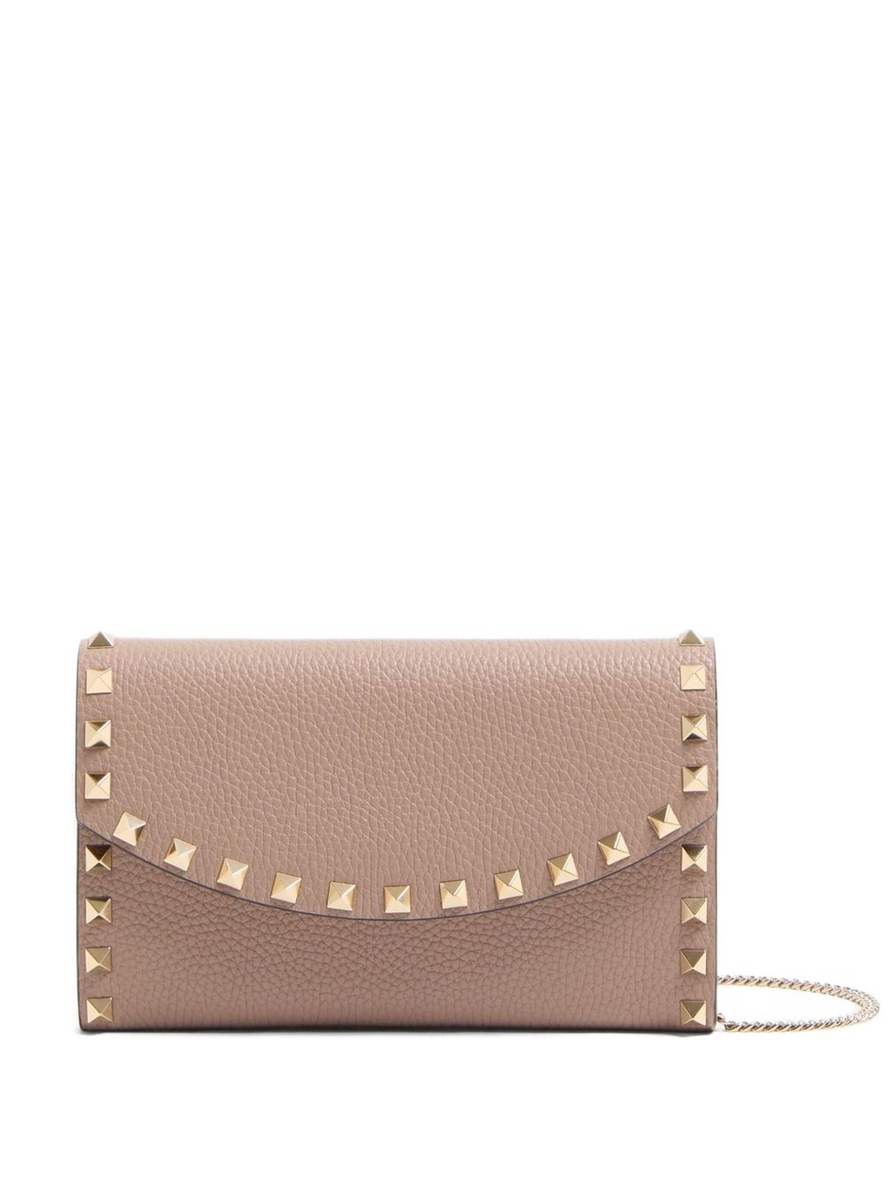 VALENTINO GARAVANI Mini Leather Wallet on Chain with Gold-Tone Hardware