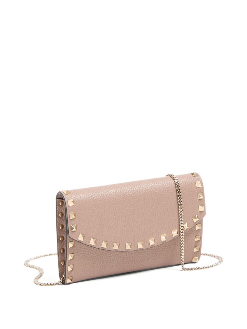 VALENTINO GARAVANI Mini Leather Wallet on Chain with Gold-Tone Hardware