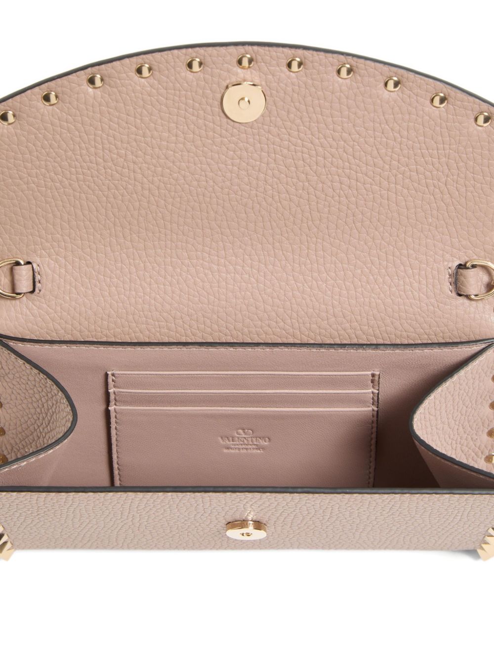 VALENTINO GARAVANI Mini Leather Wallet on Chain with Gold-Tone Hardware