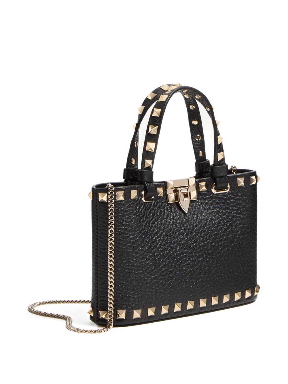 VALENTINO GARAVANI Mini Rockstud Leather Handbag